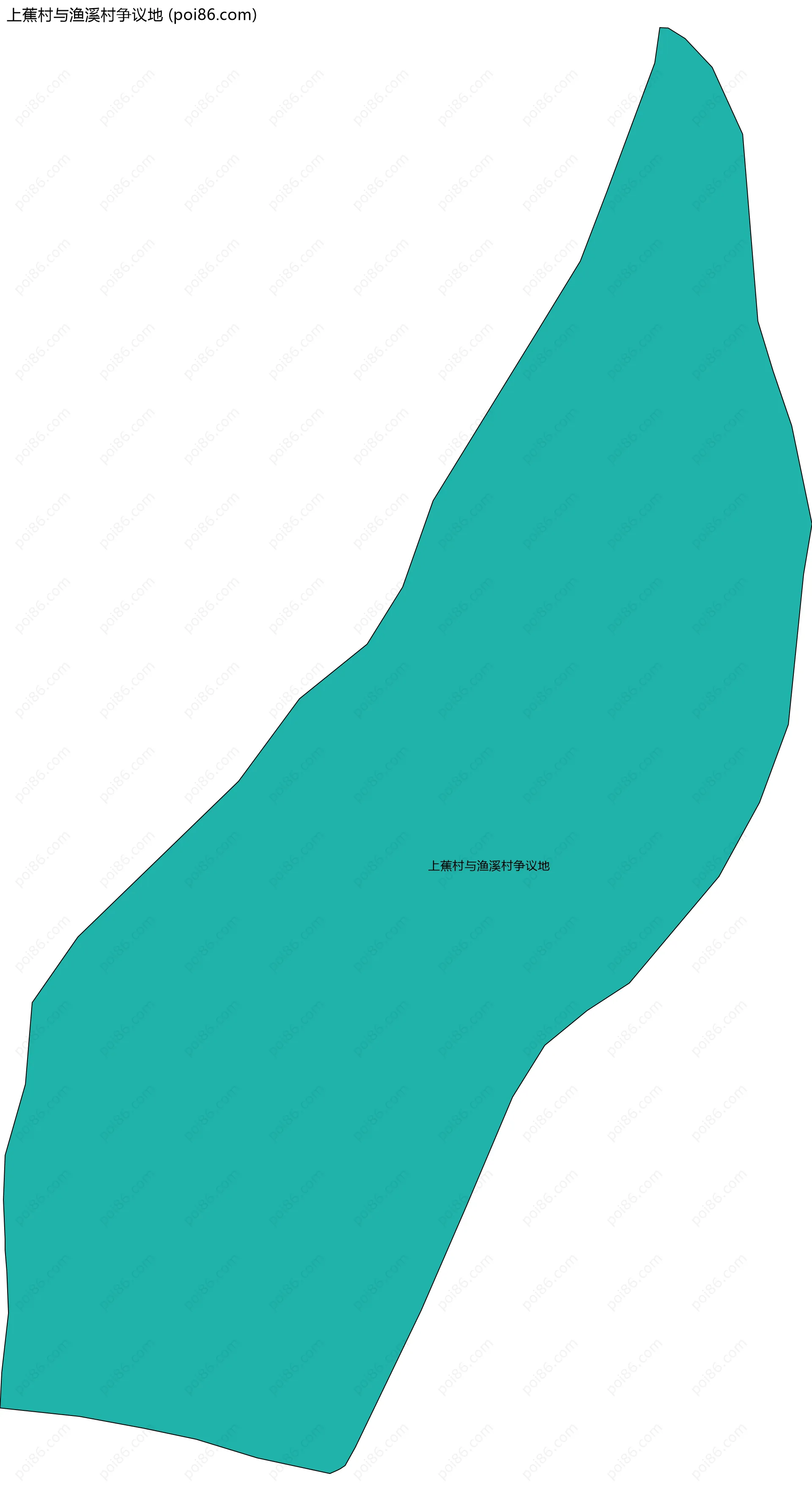 上蕉村与渔溪村争议地边界地图