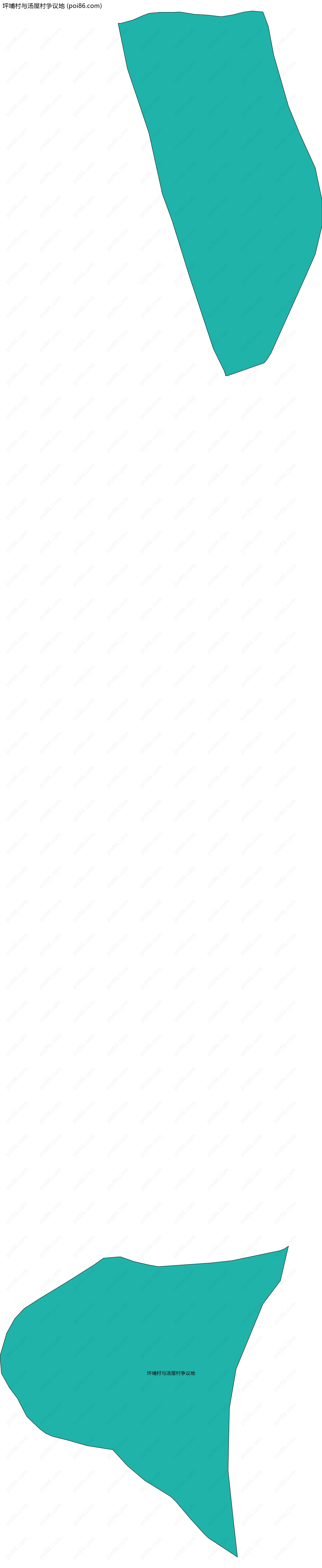 坪埔村与汤屋村争议地边界地图