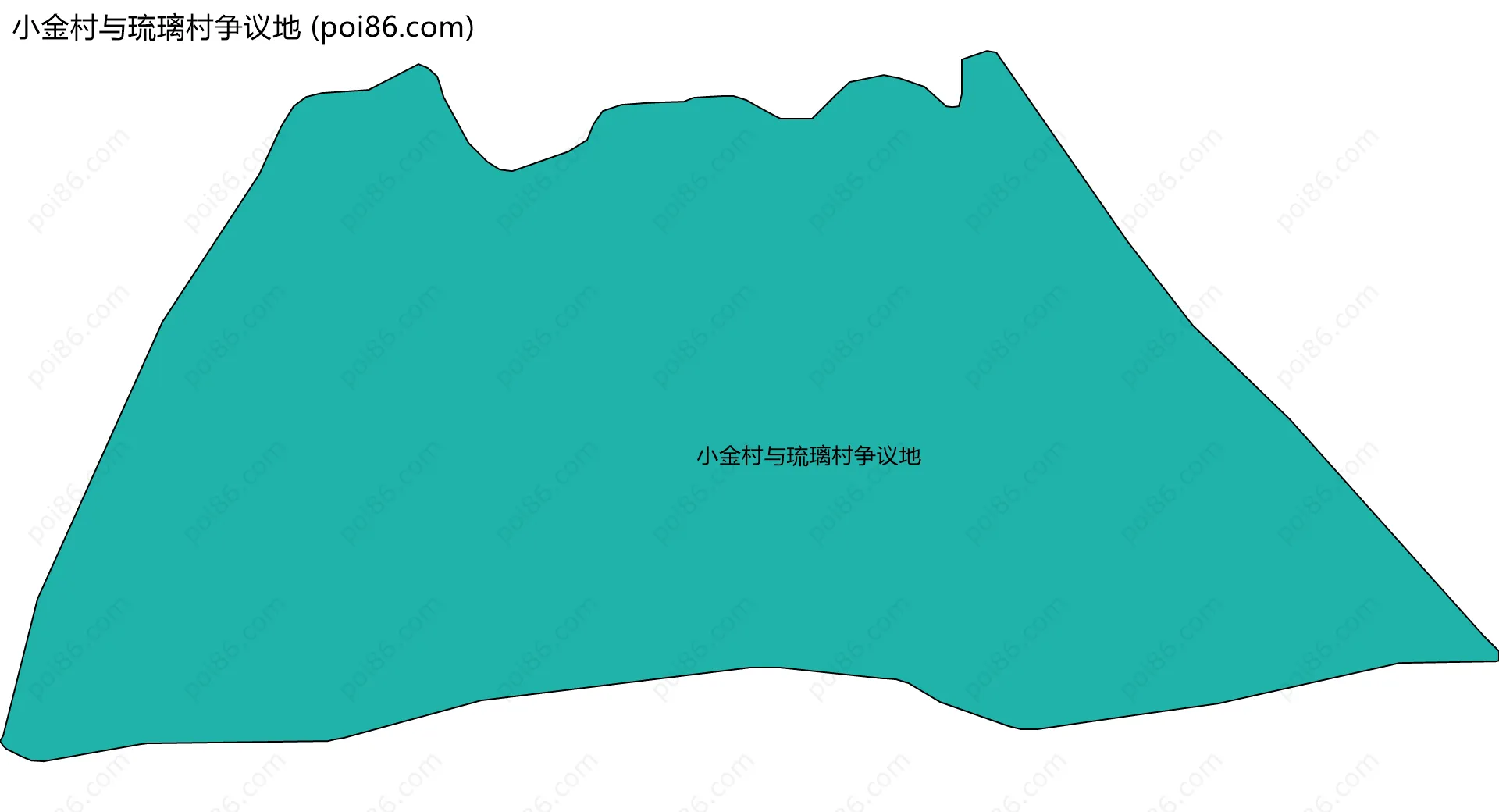 小金村与琉璃村争议地边界地图