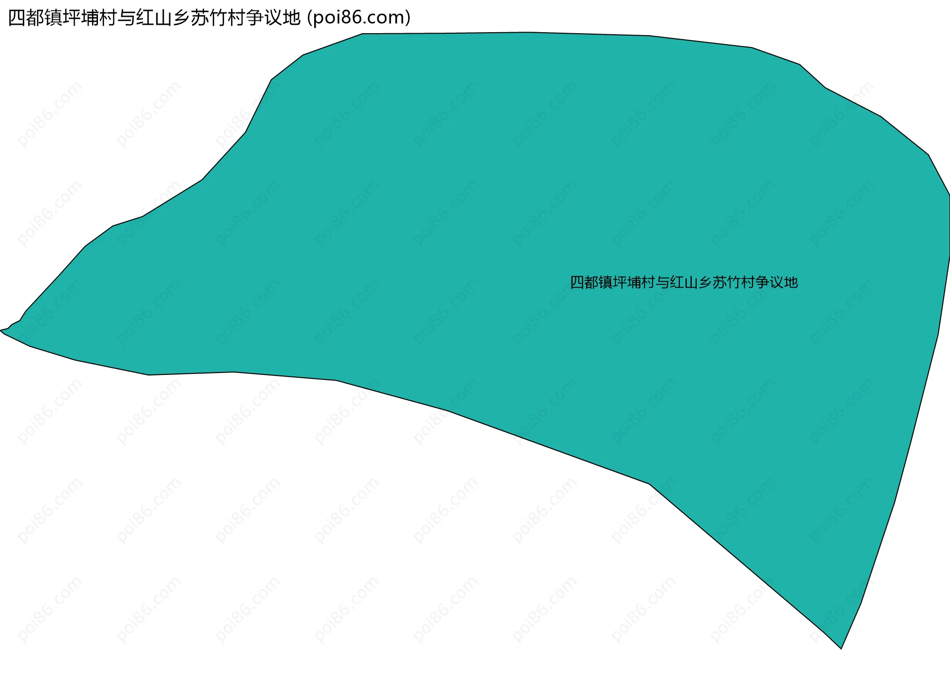 四都镇坪埔村与红山乡苏竹村争议地边界地图