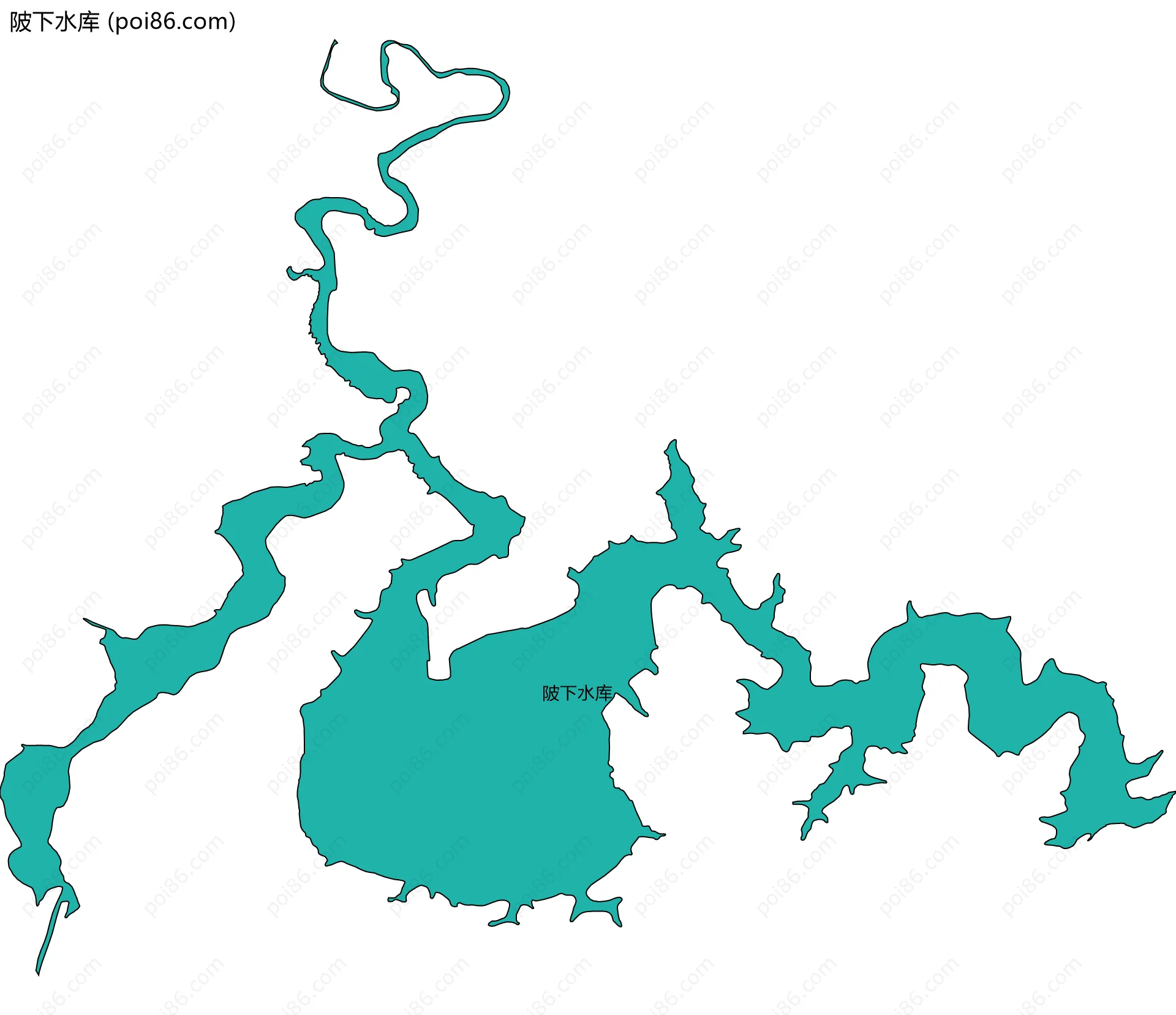 陂下水库边界地图