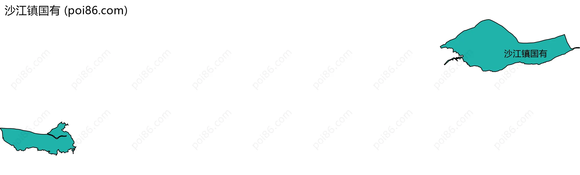 沙江镇国有边界地图