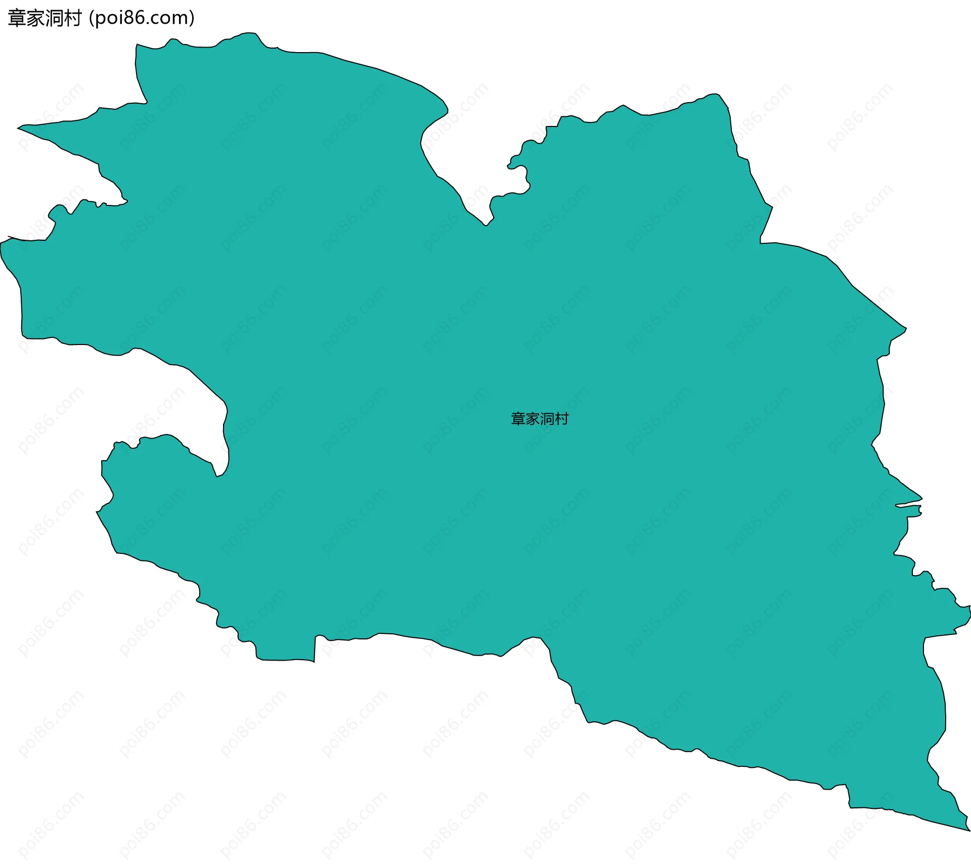 章家洞村边界地图