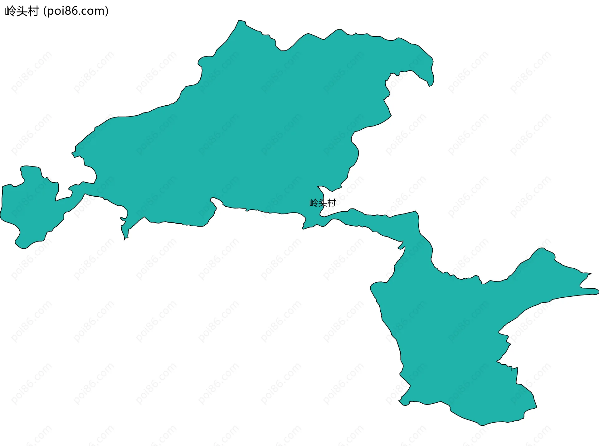 岭头村边界地图