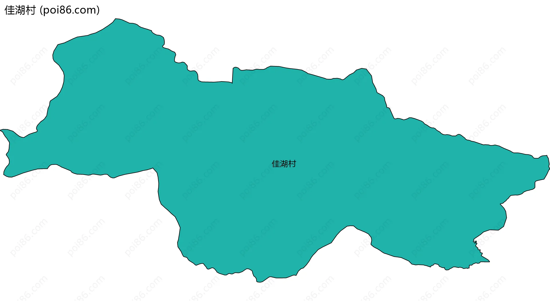 佳湖村边界地图