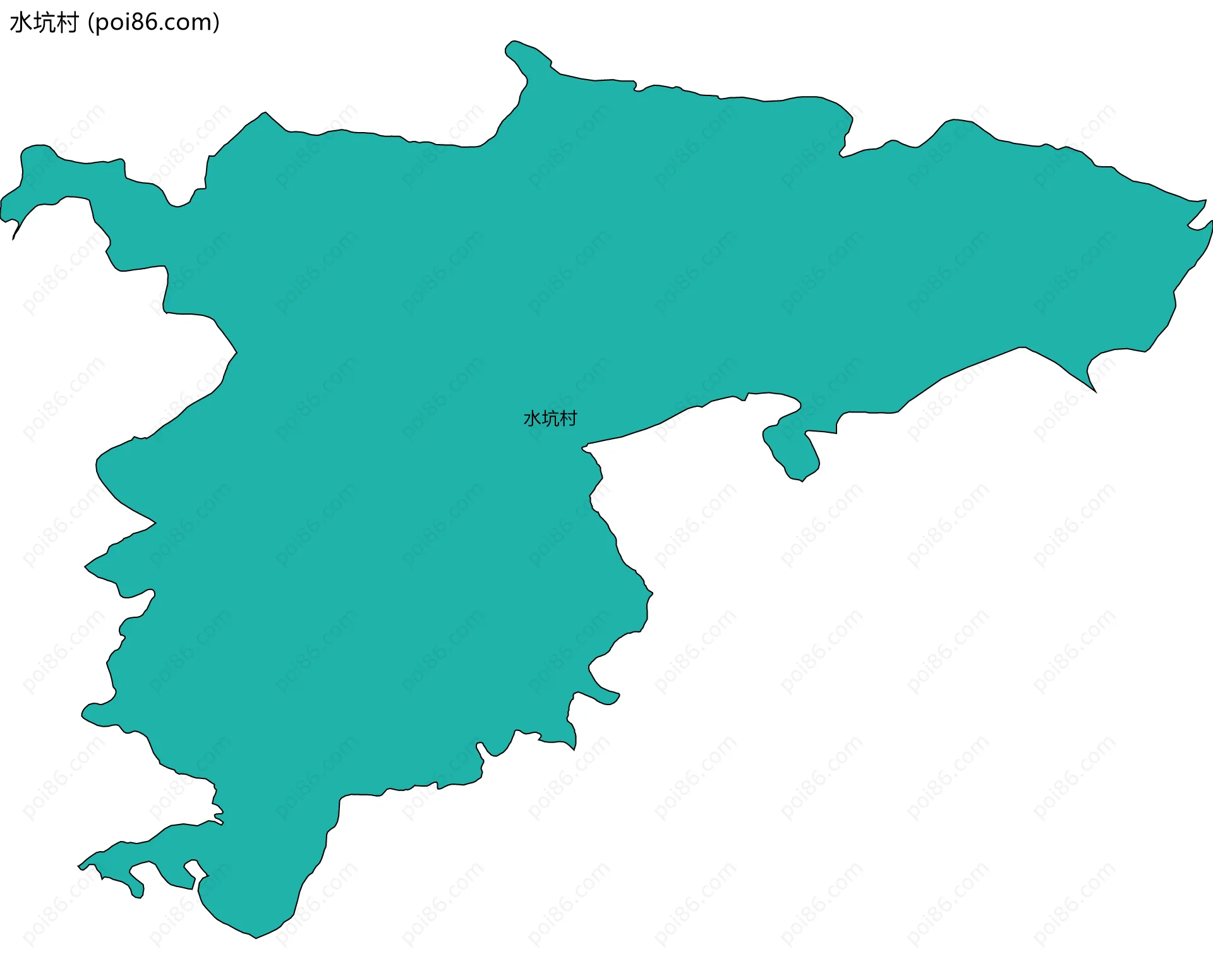 水坑村边界地图