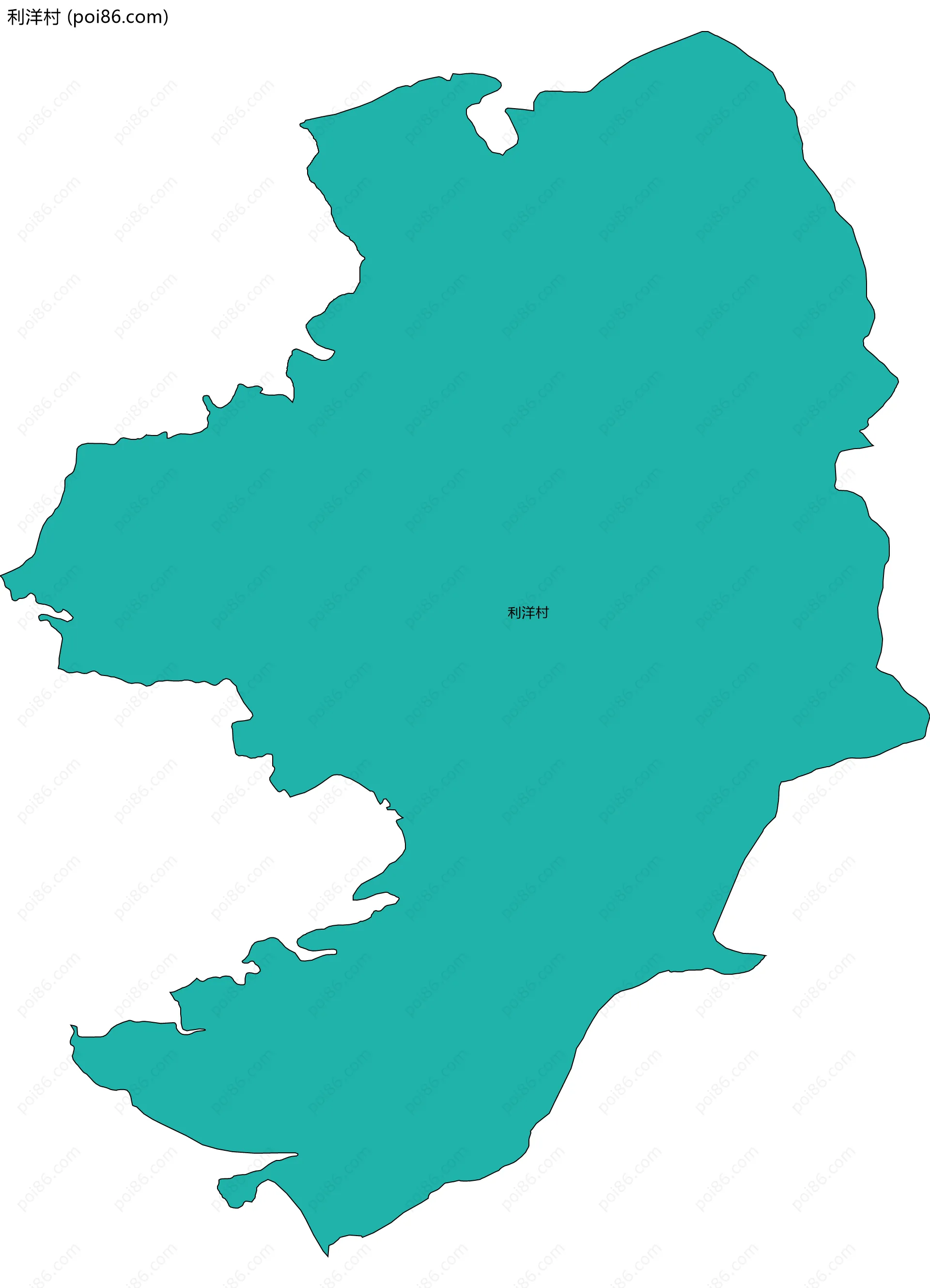 利洋村边界地图