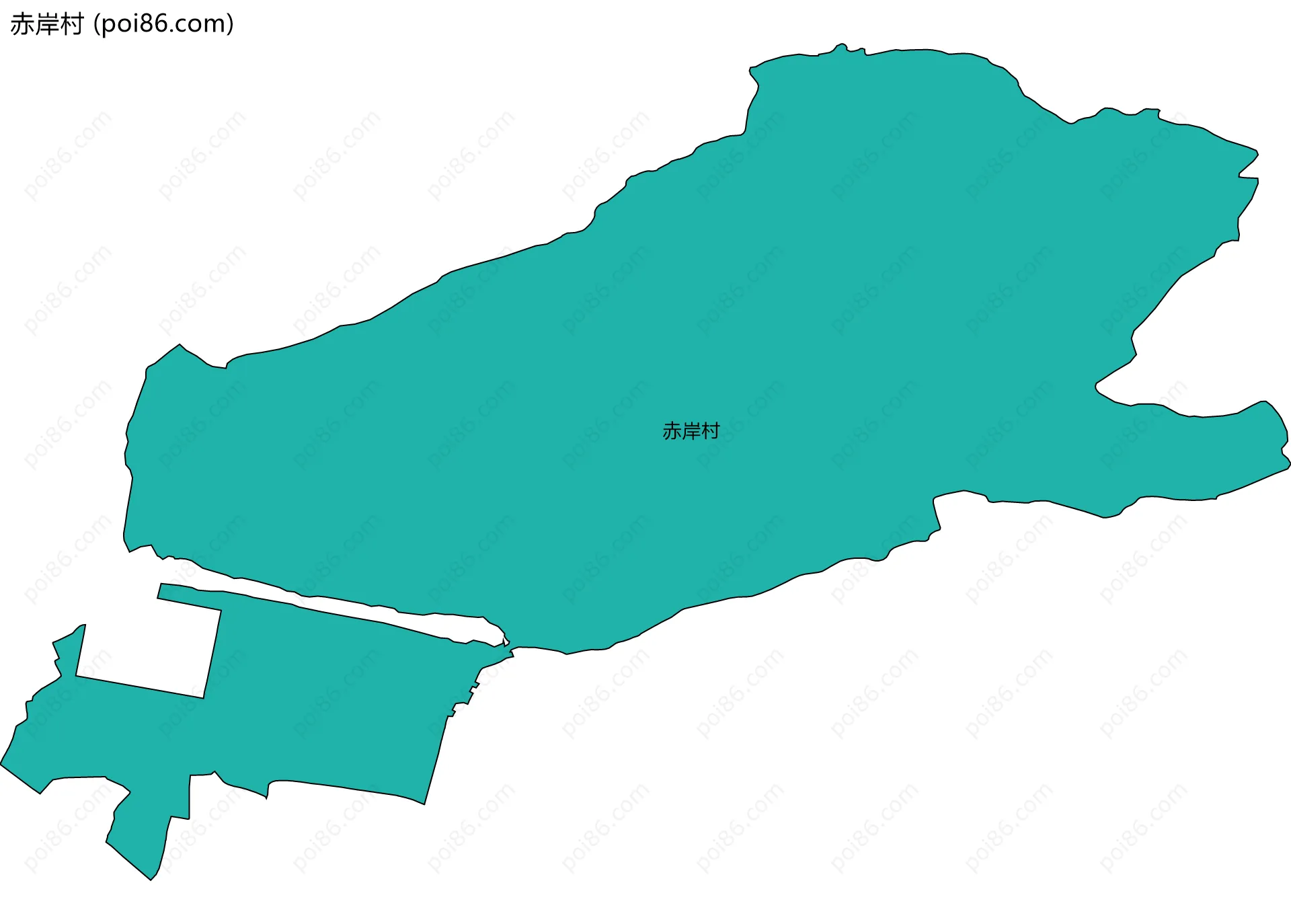 赤岸村边界地图