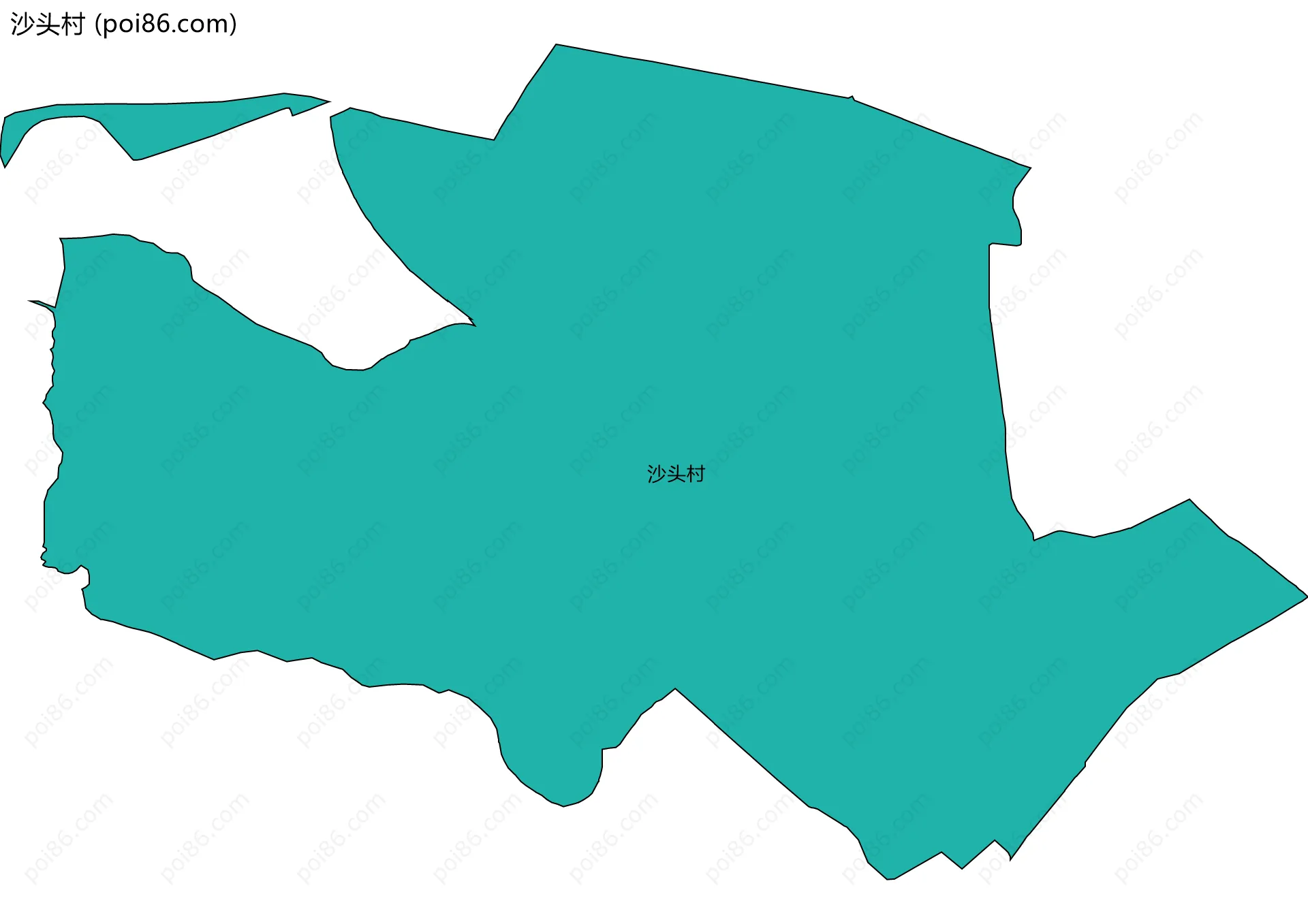 沙头村边界地图