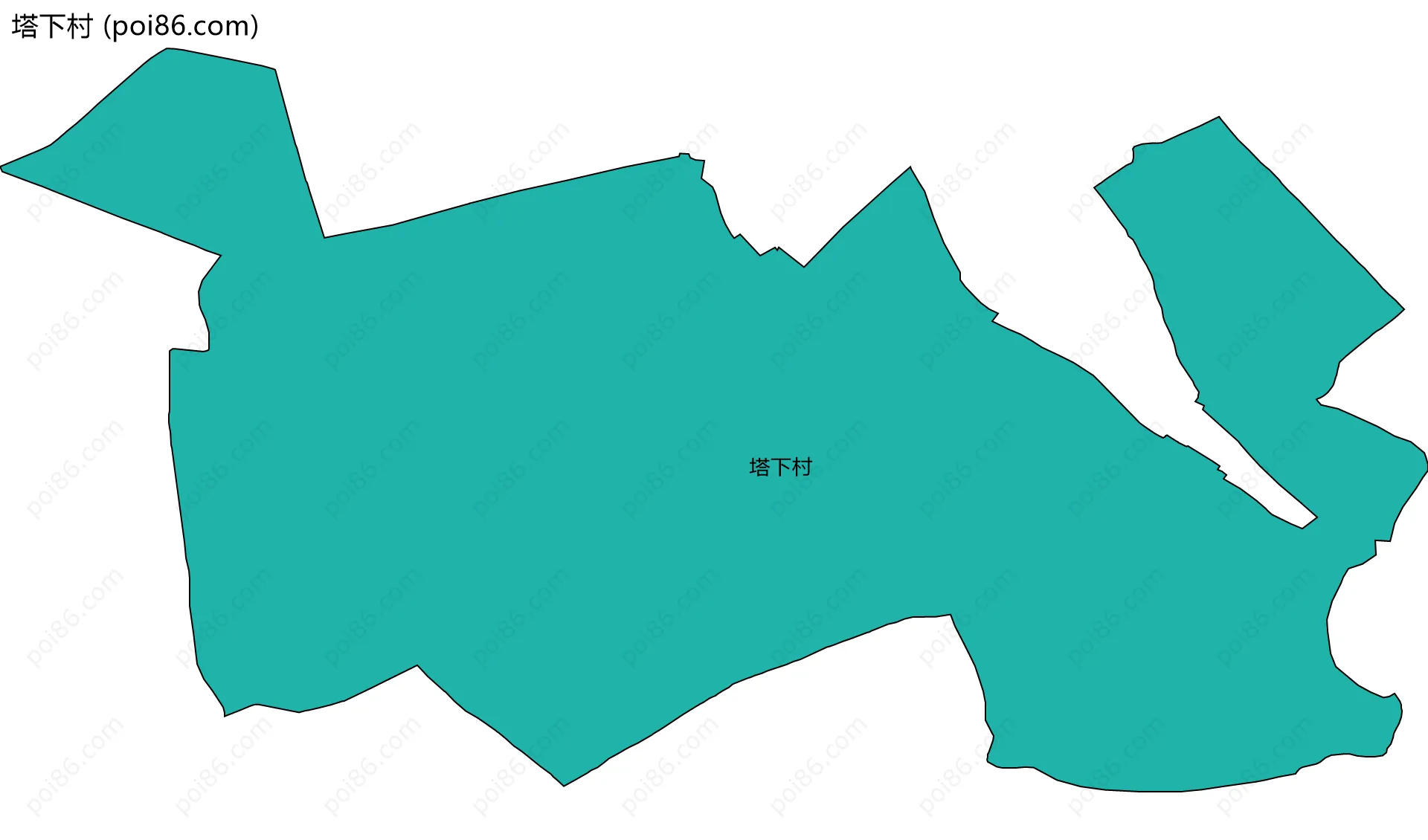 塔下村边界地图