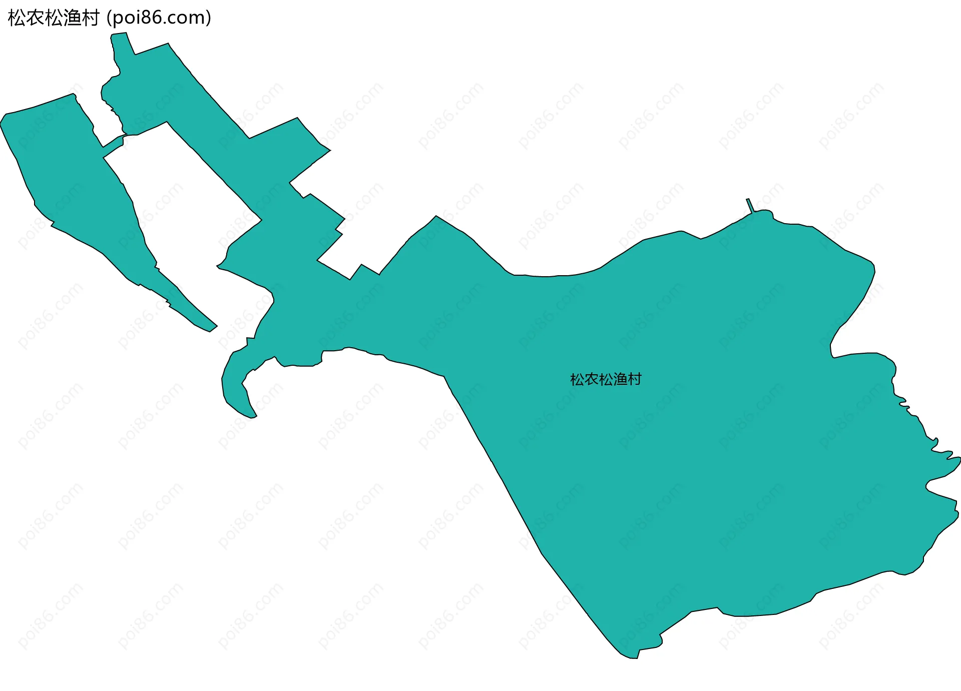 松农松渔村边界地图
