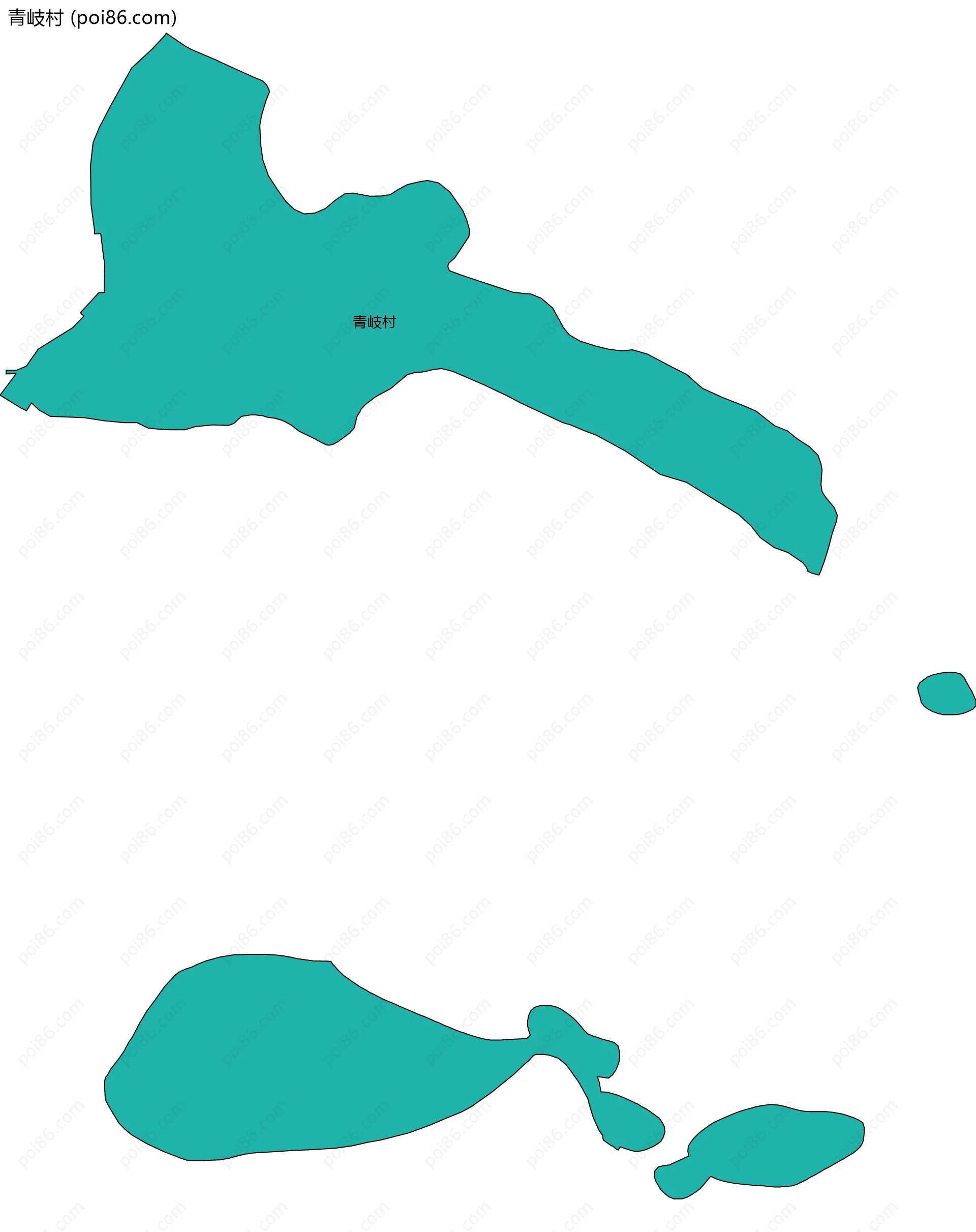 青岐村边界地图