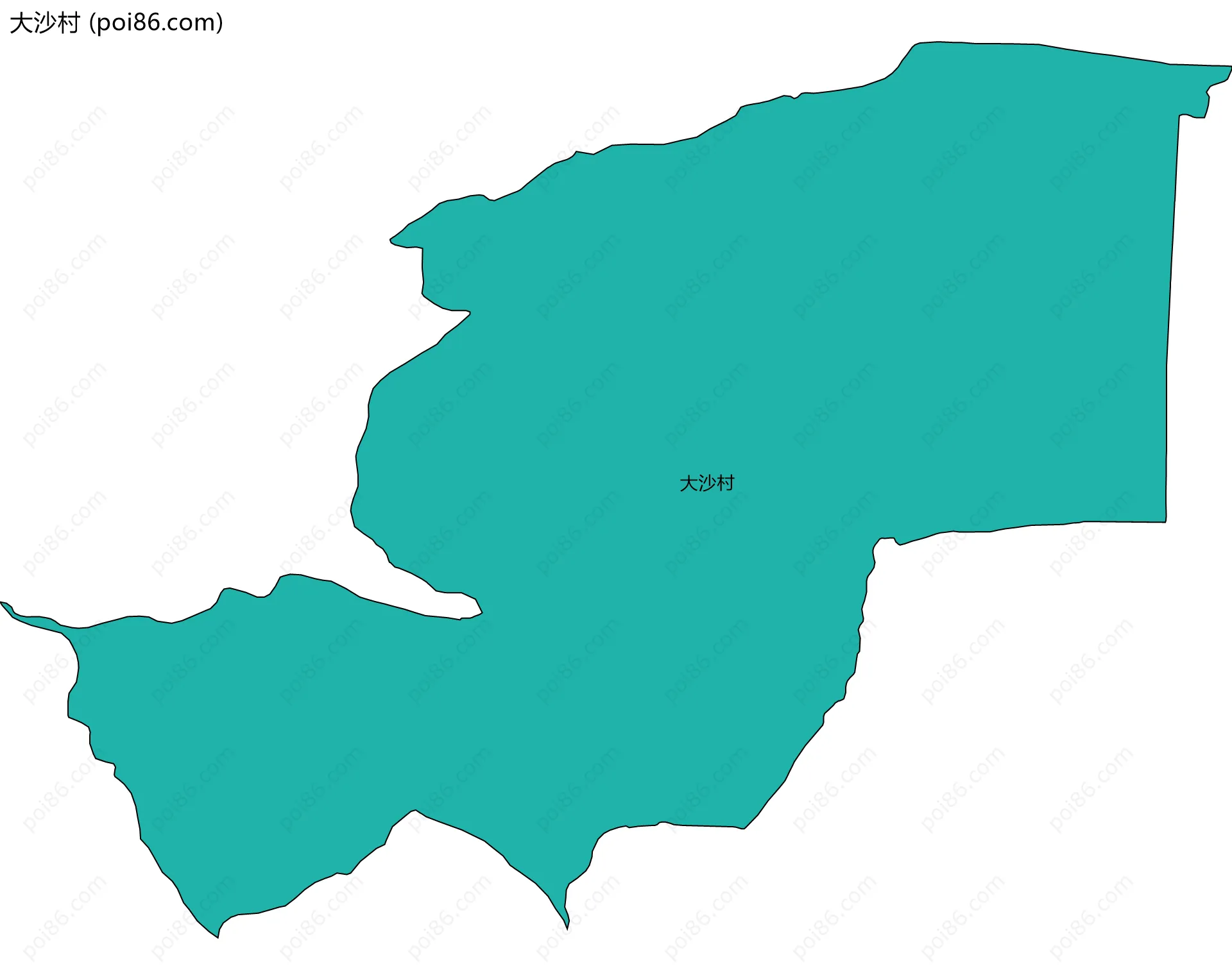 大沙村边界地图