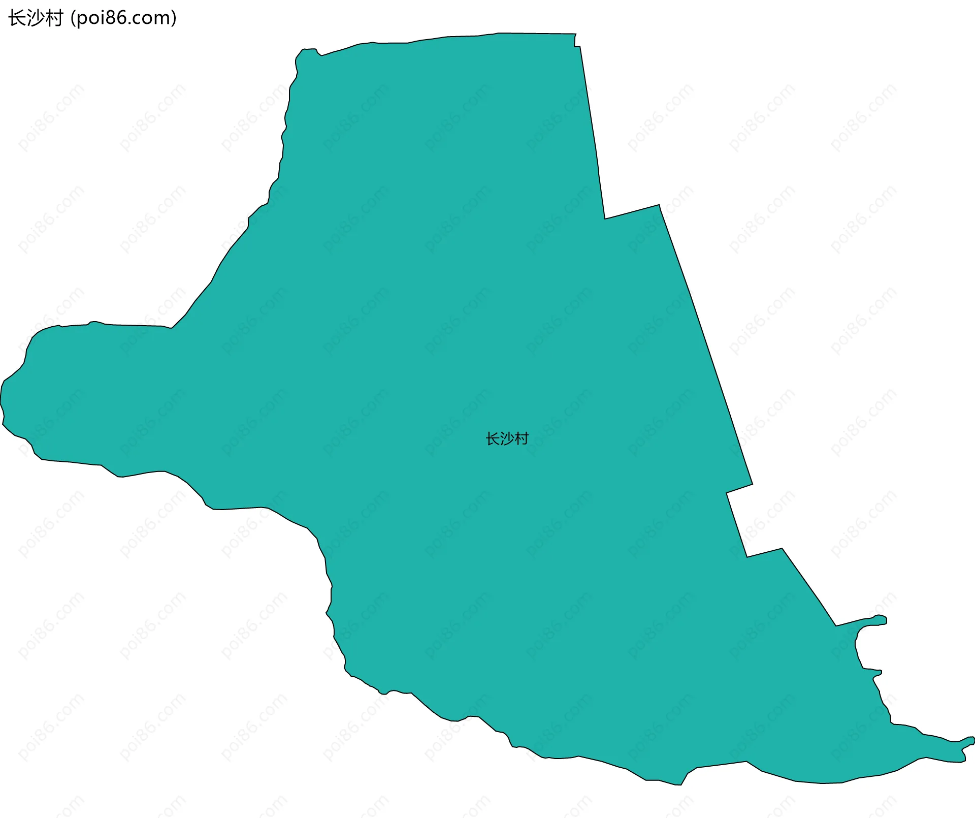 长沙村边界地图