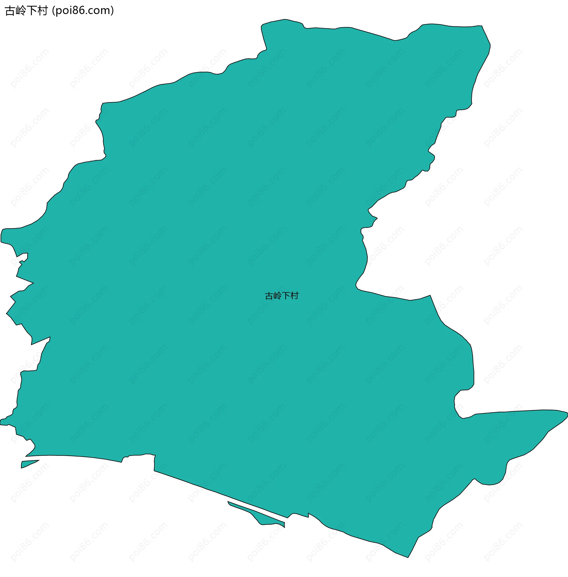 古岭下村边界地图