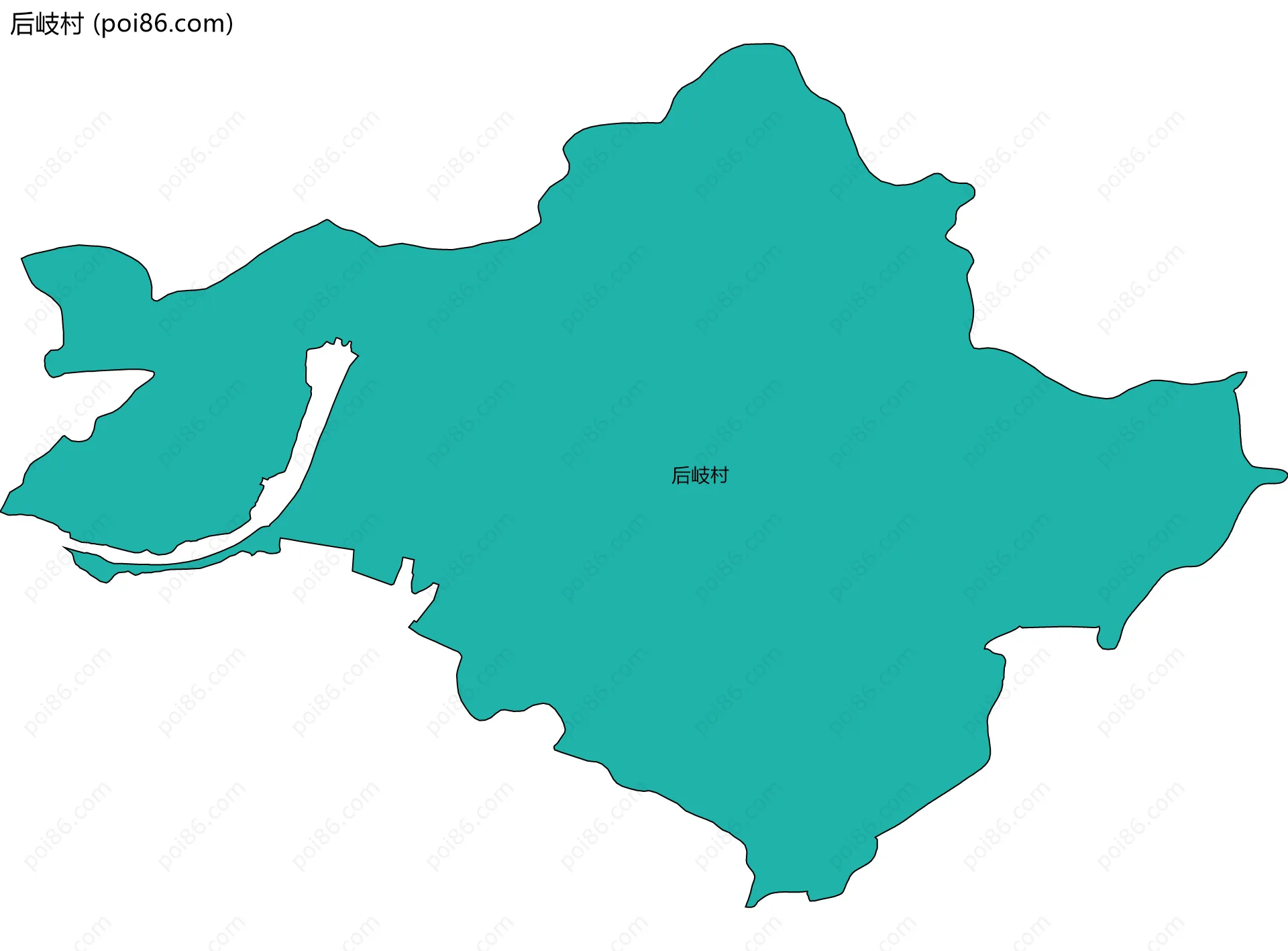 后岐村边界地图