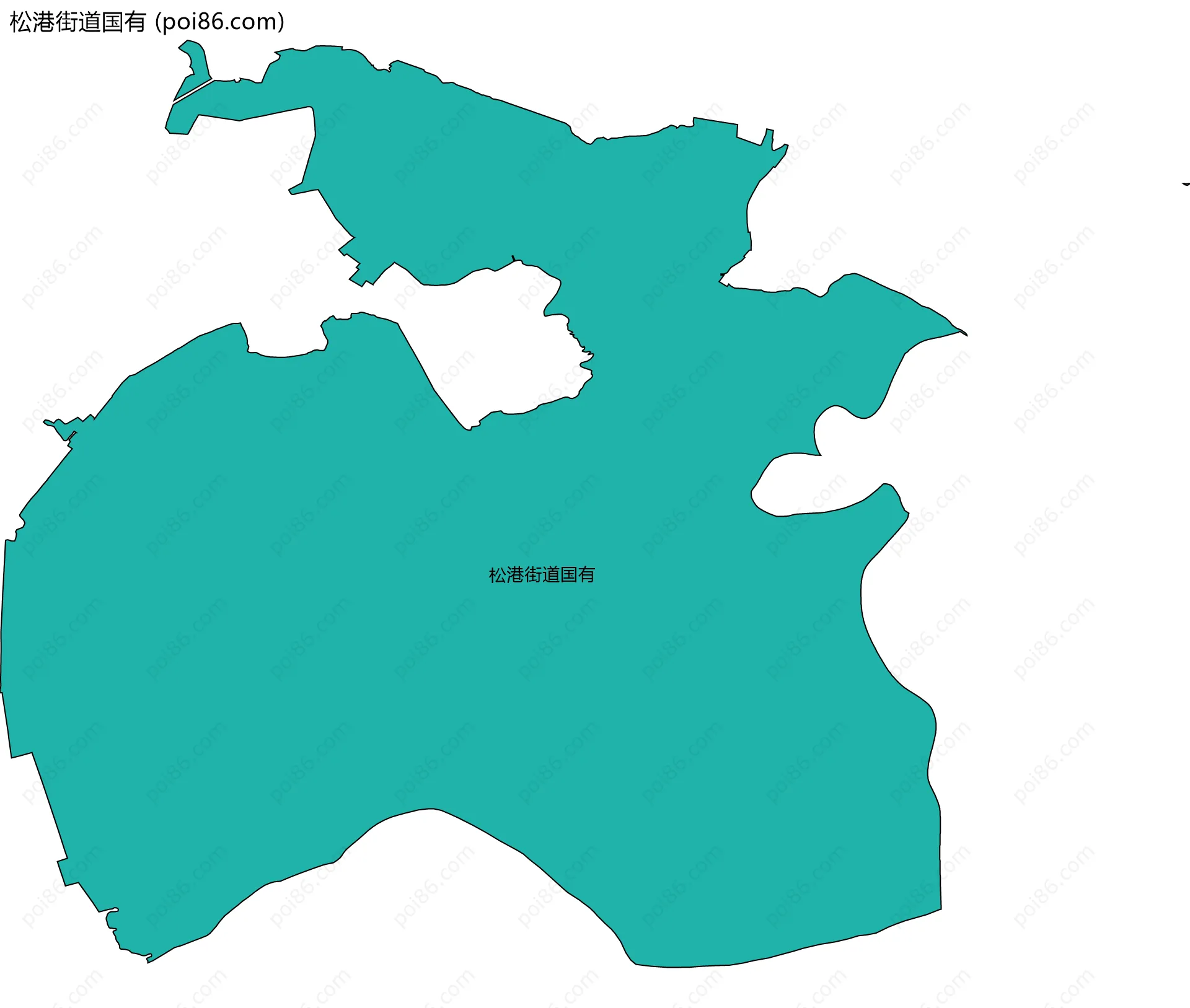 松港街道国有边界地图