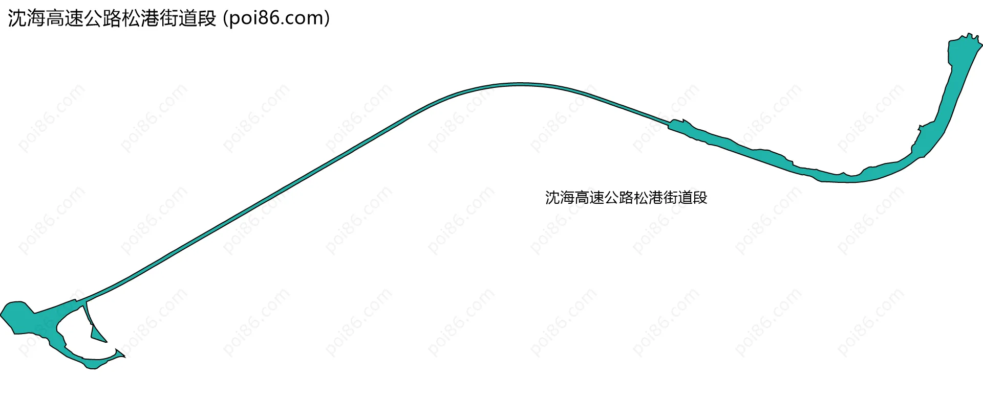 沈海高速公路松港街道段边界地图