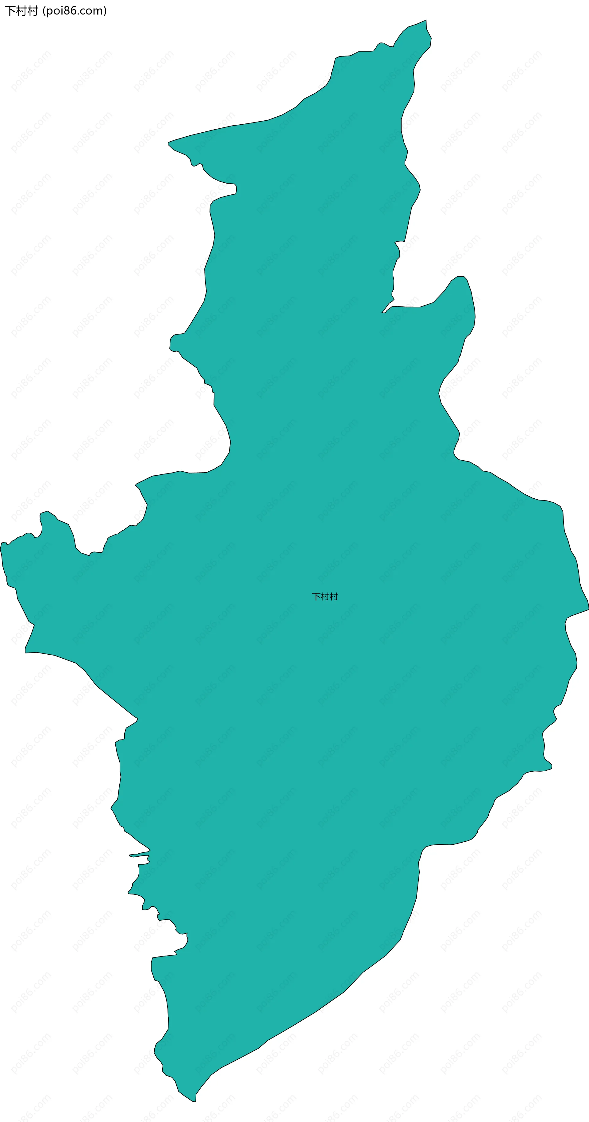 下村村边界地图