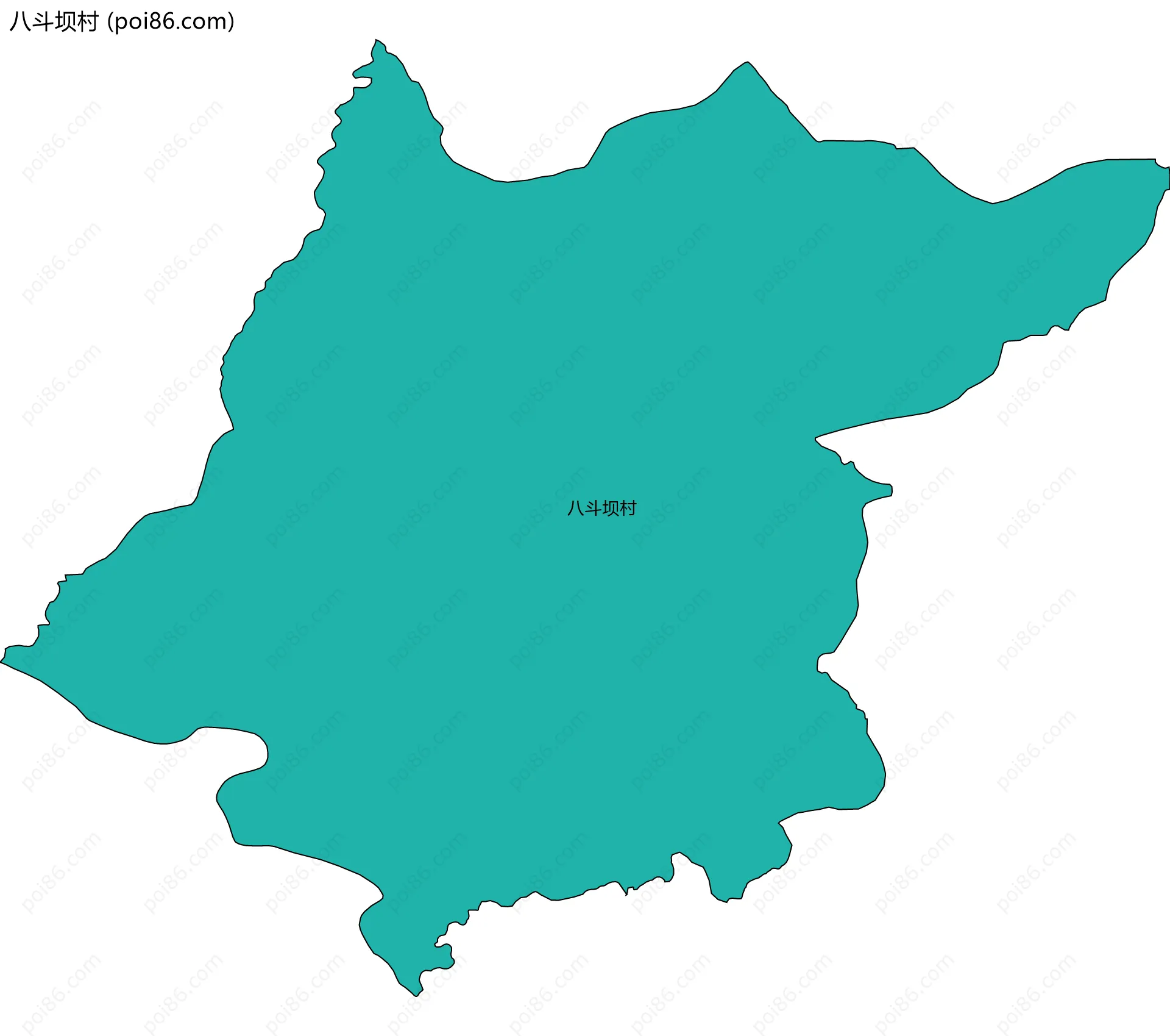 八斗坝村边界地图