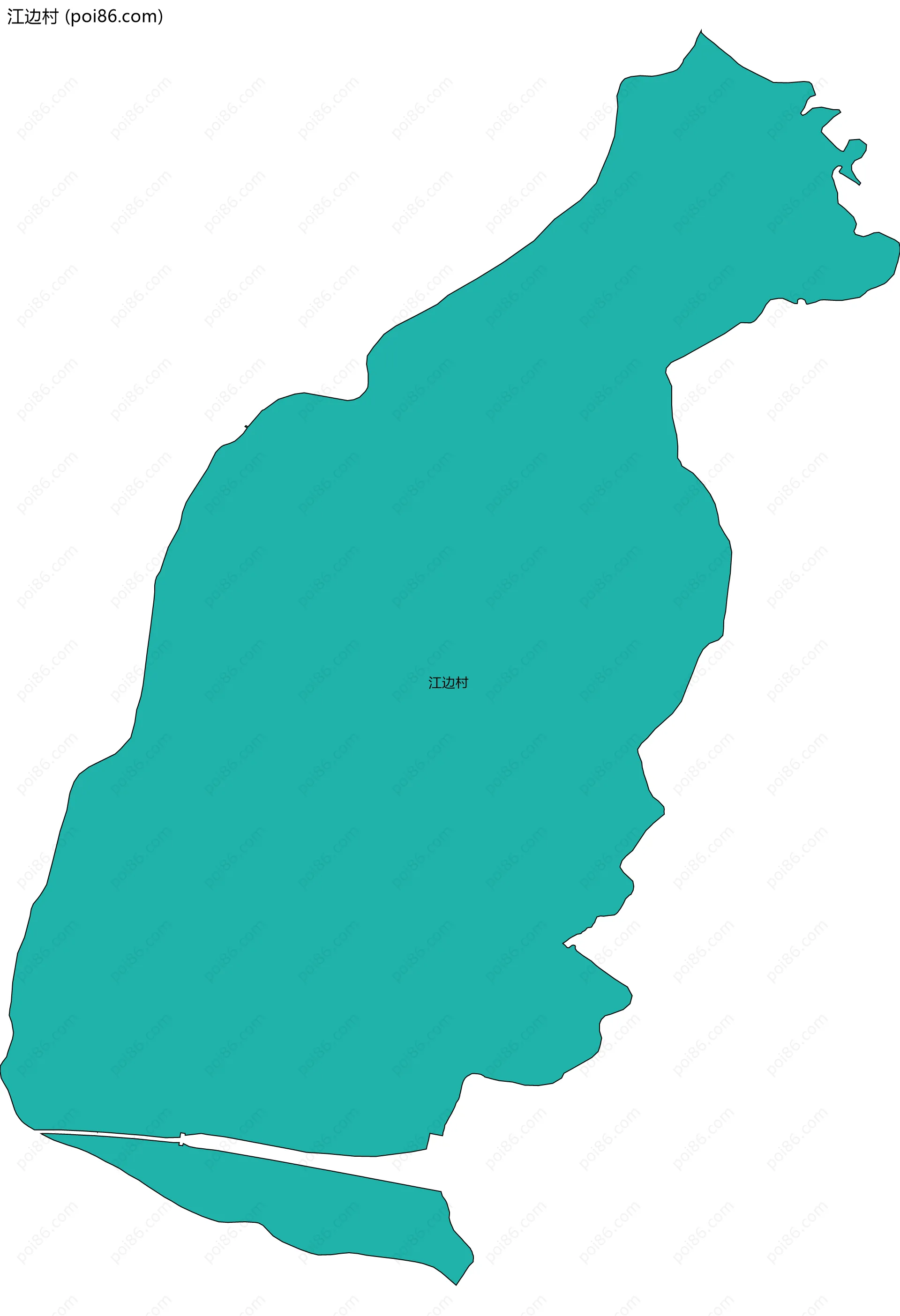 江边村边界地图