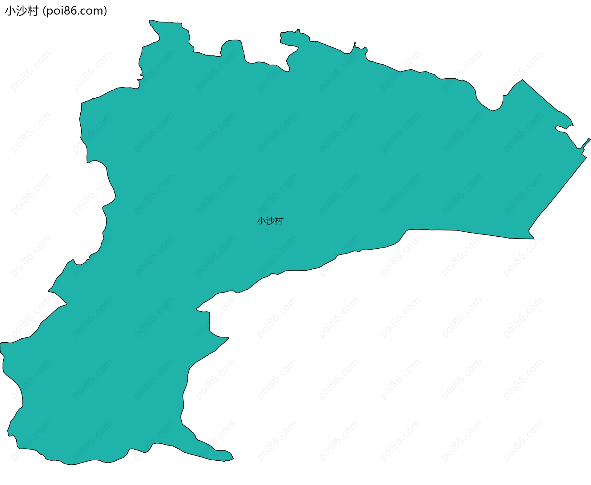 小沙村边界地图