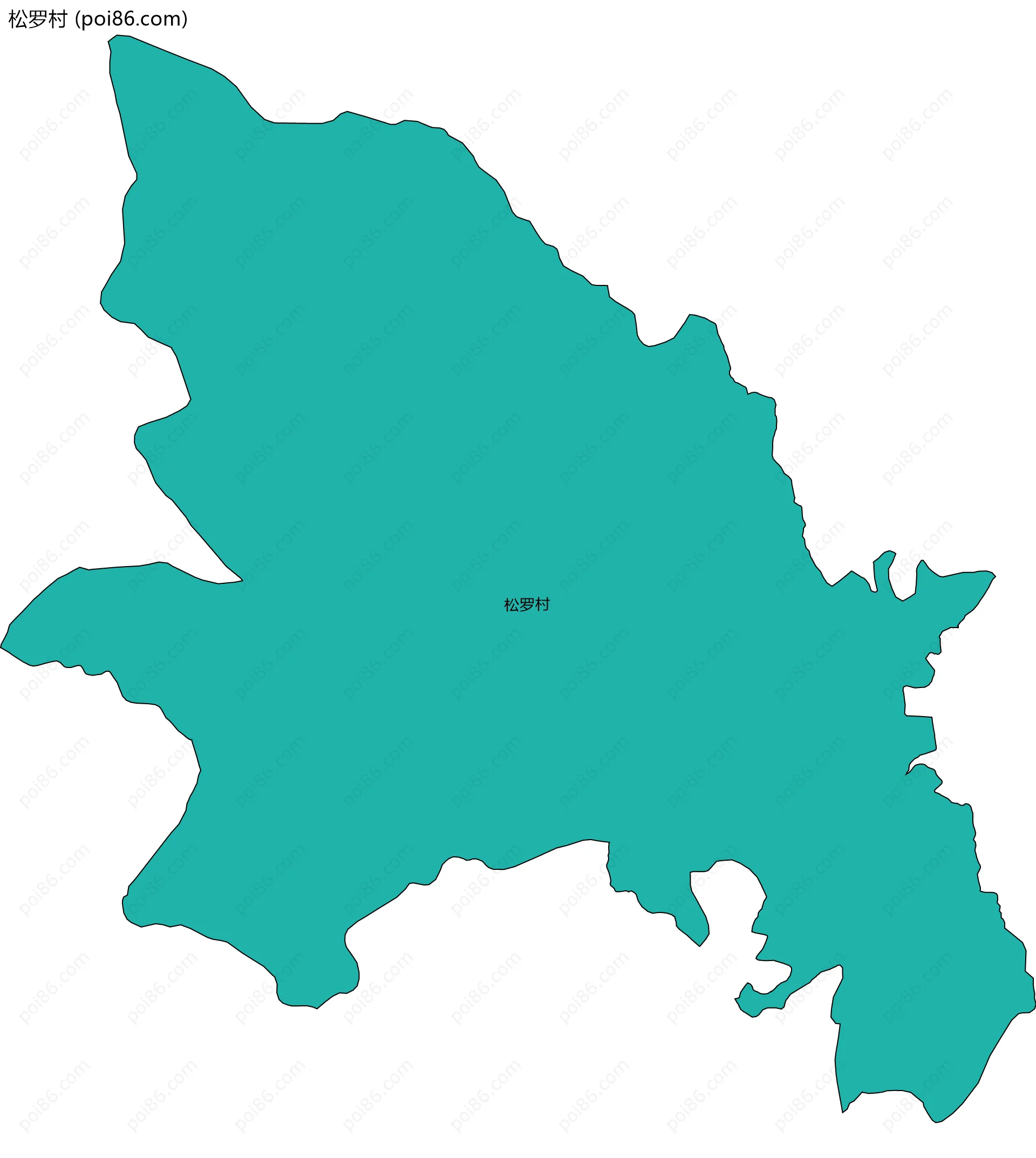 松罗村边界地图