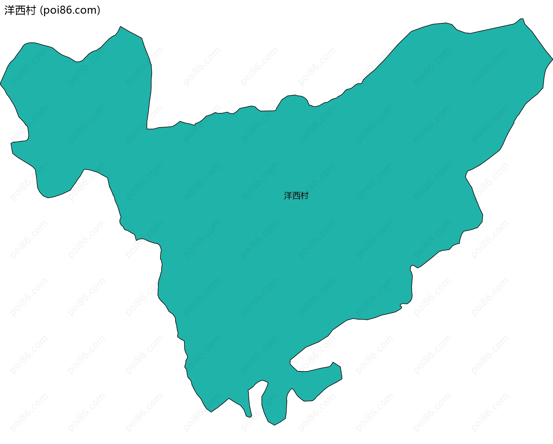 洋西村边界地图