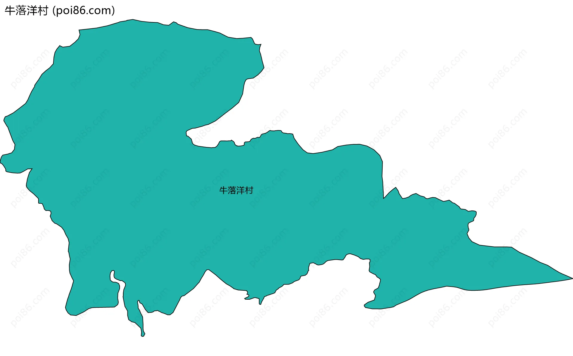 牛落洋村边界地图