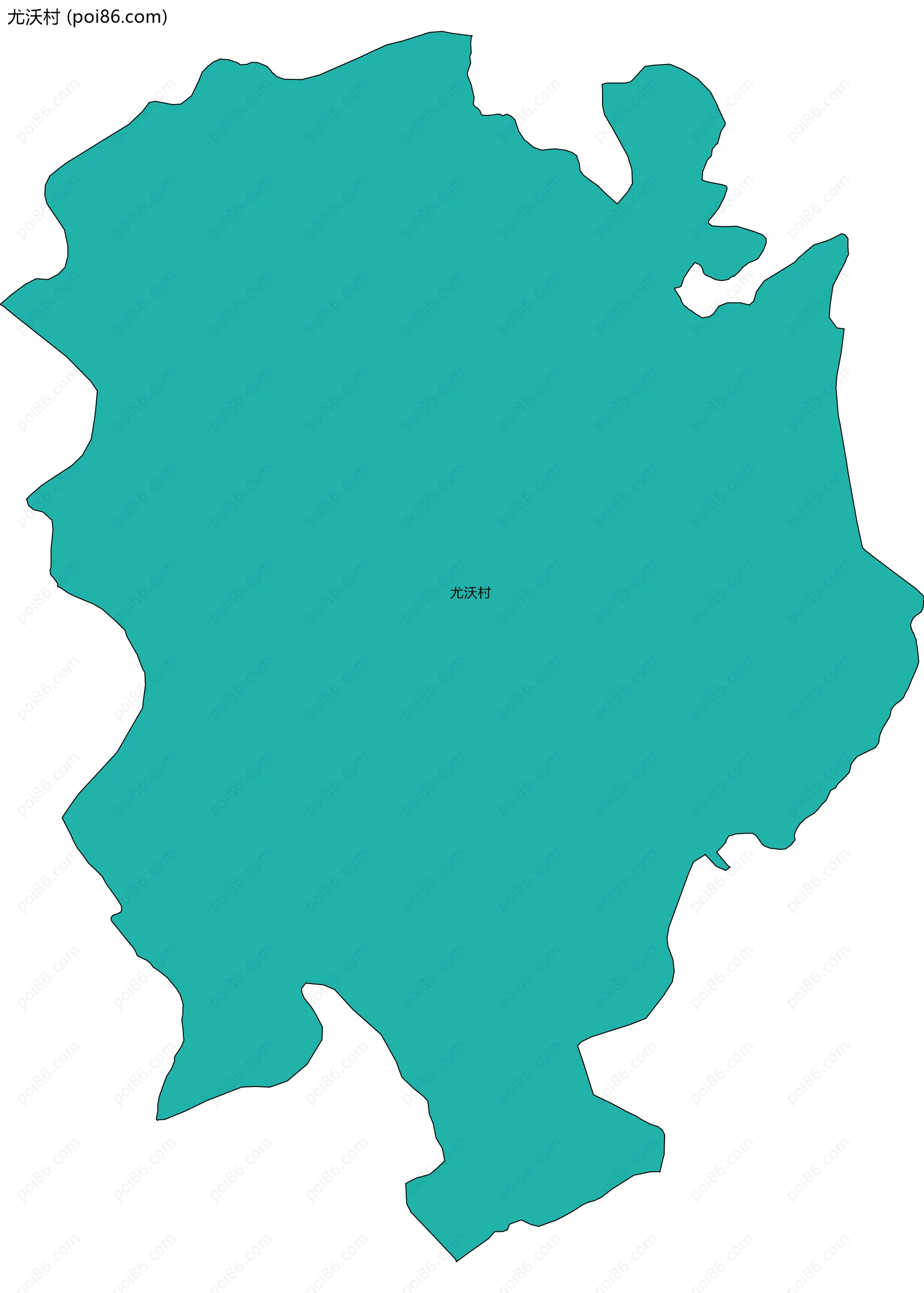 尤沃村边界地图