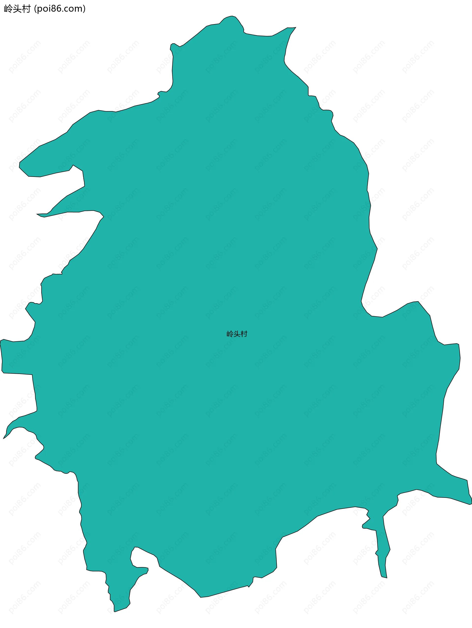 岭头村边界地图