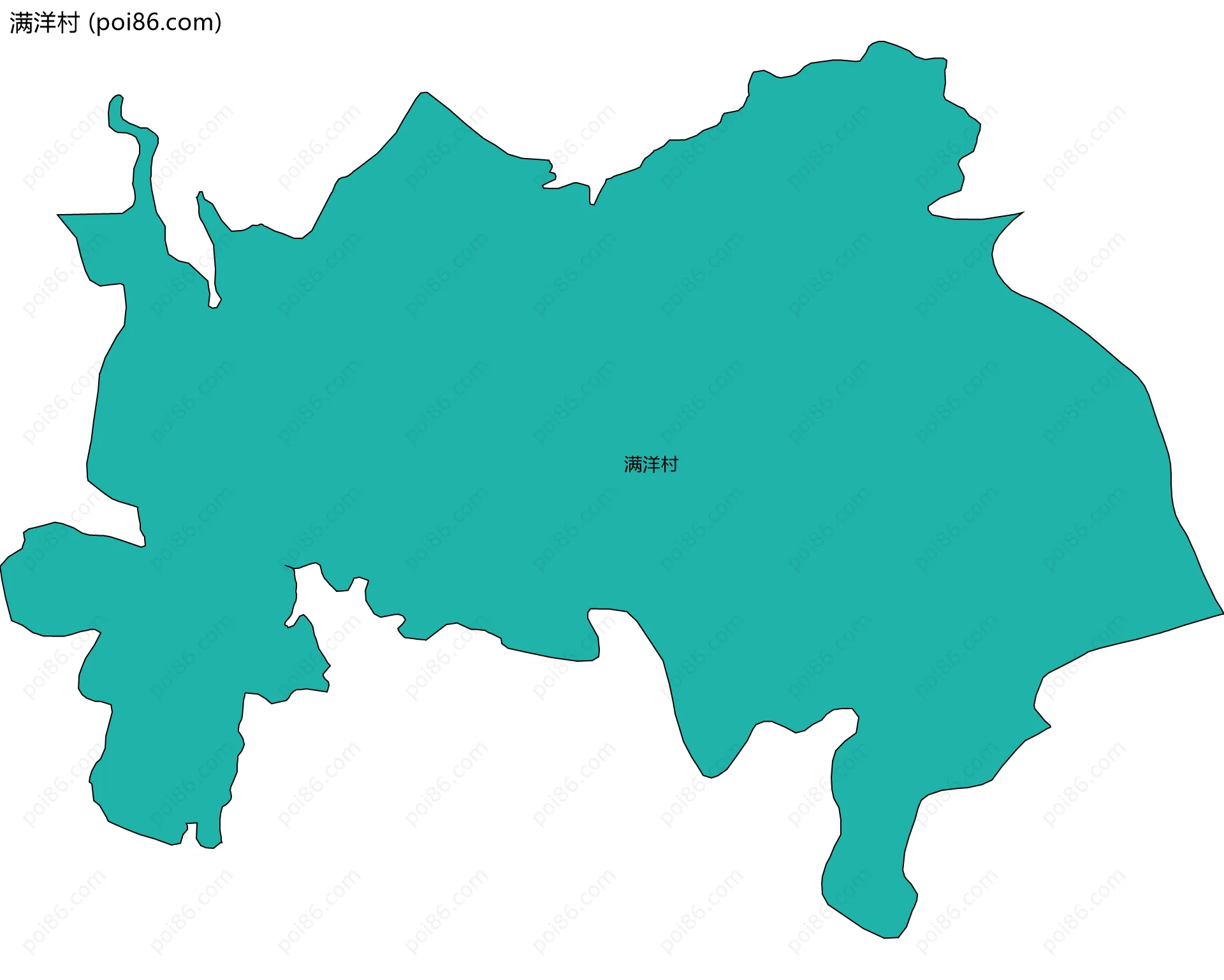 满洋村边界地图