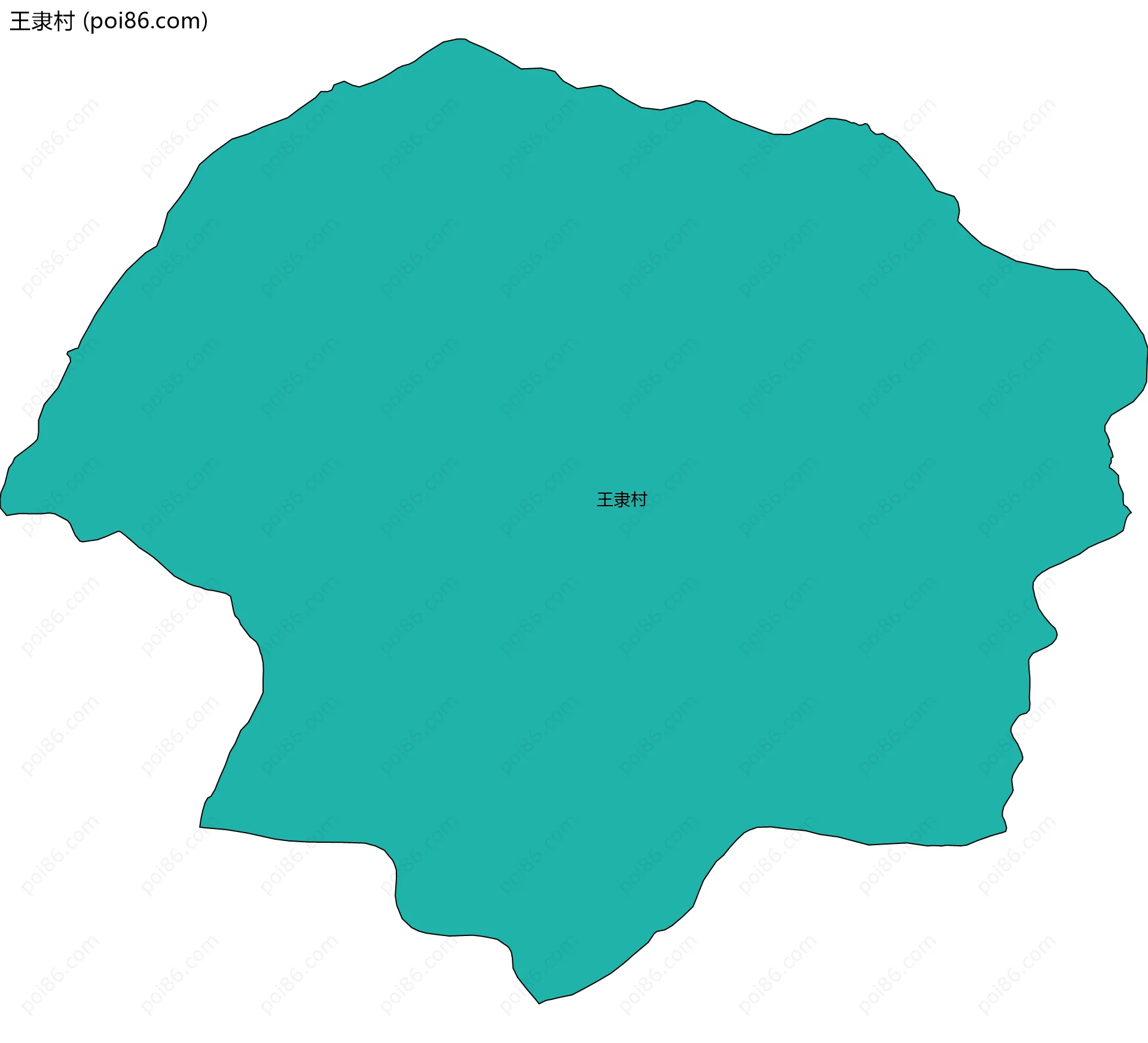 王隶村边界地图