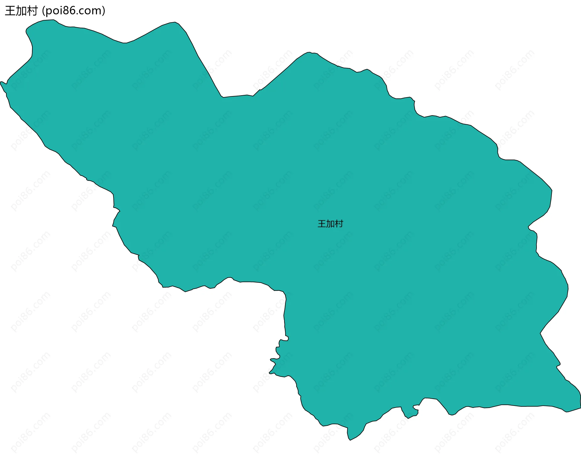 王加村边界地图