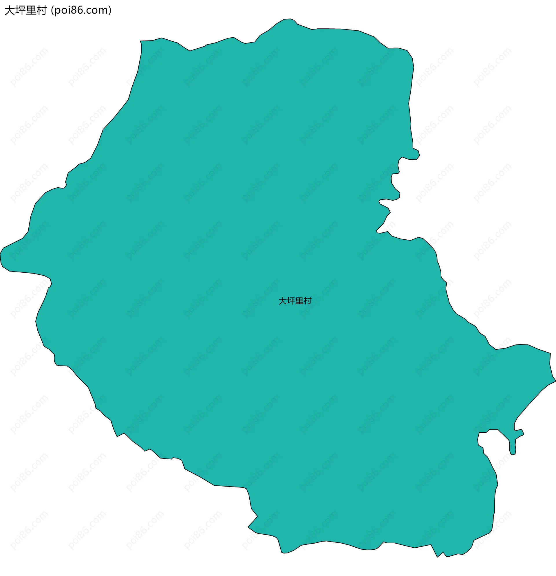大坪里村边界地图