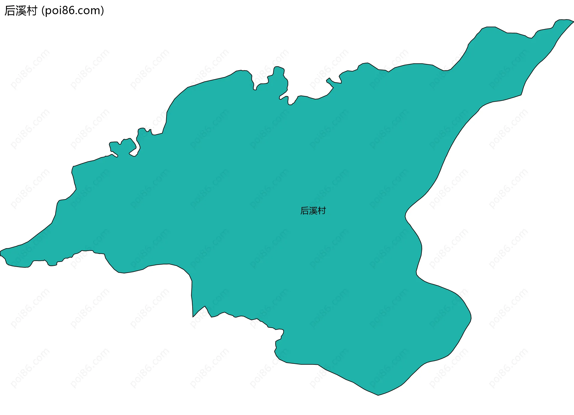 后溪村边界地图