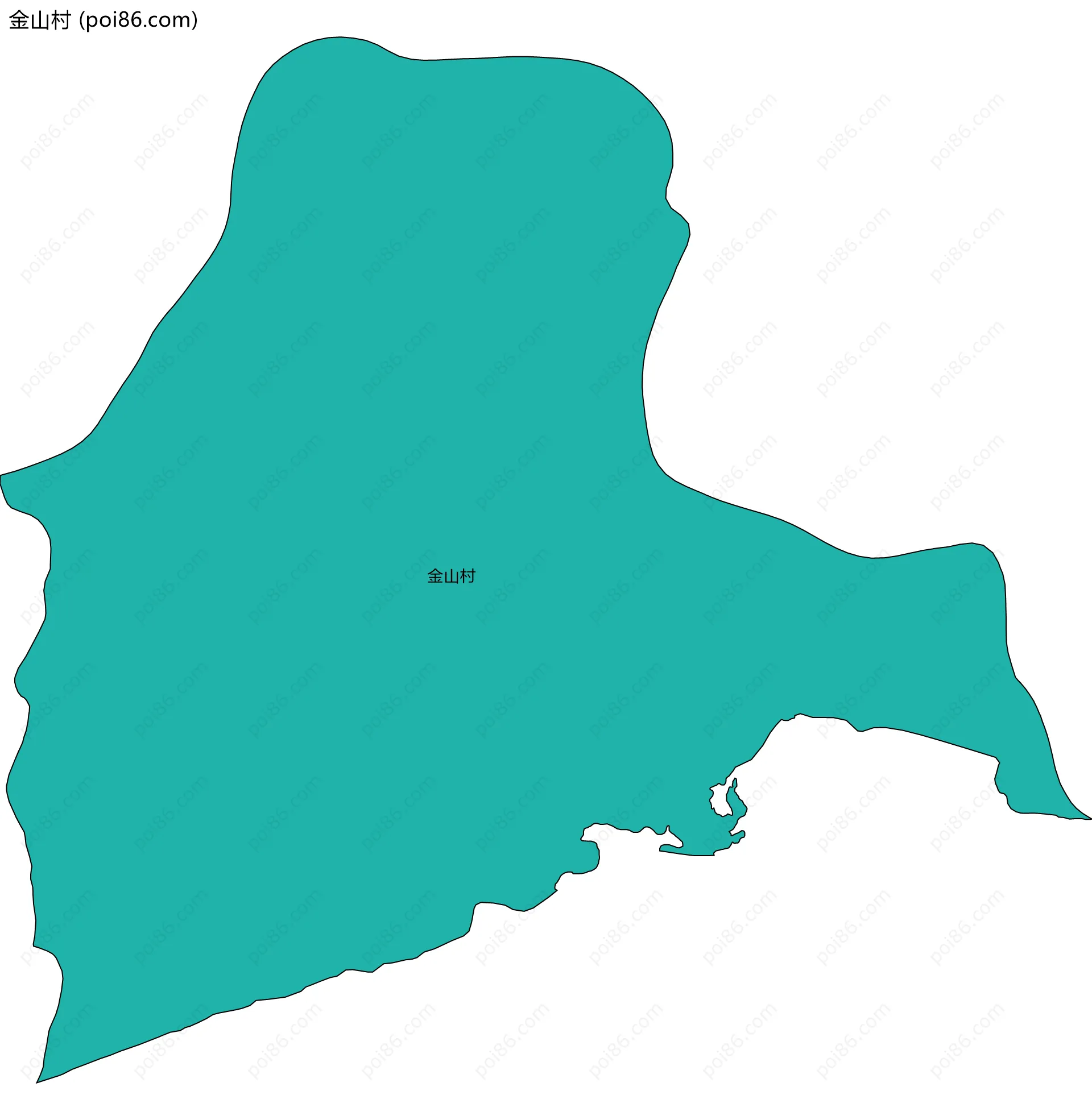 金山村边界地图