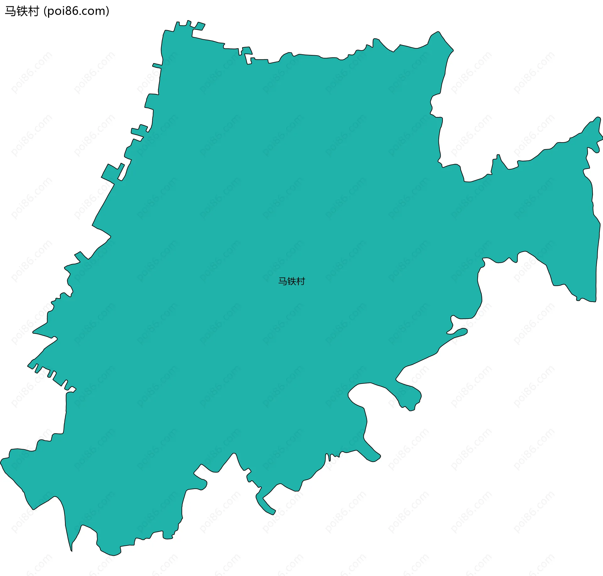 马铁村边界地图