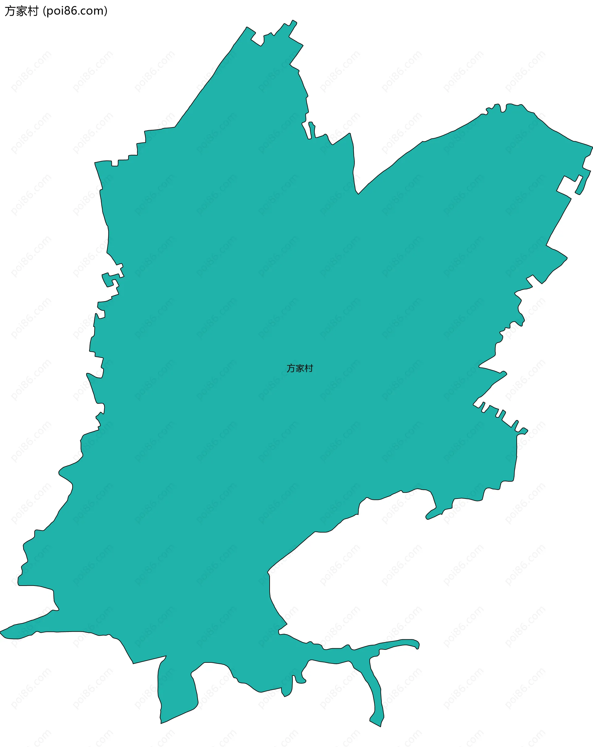 方家村边界地图