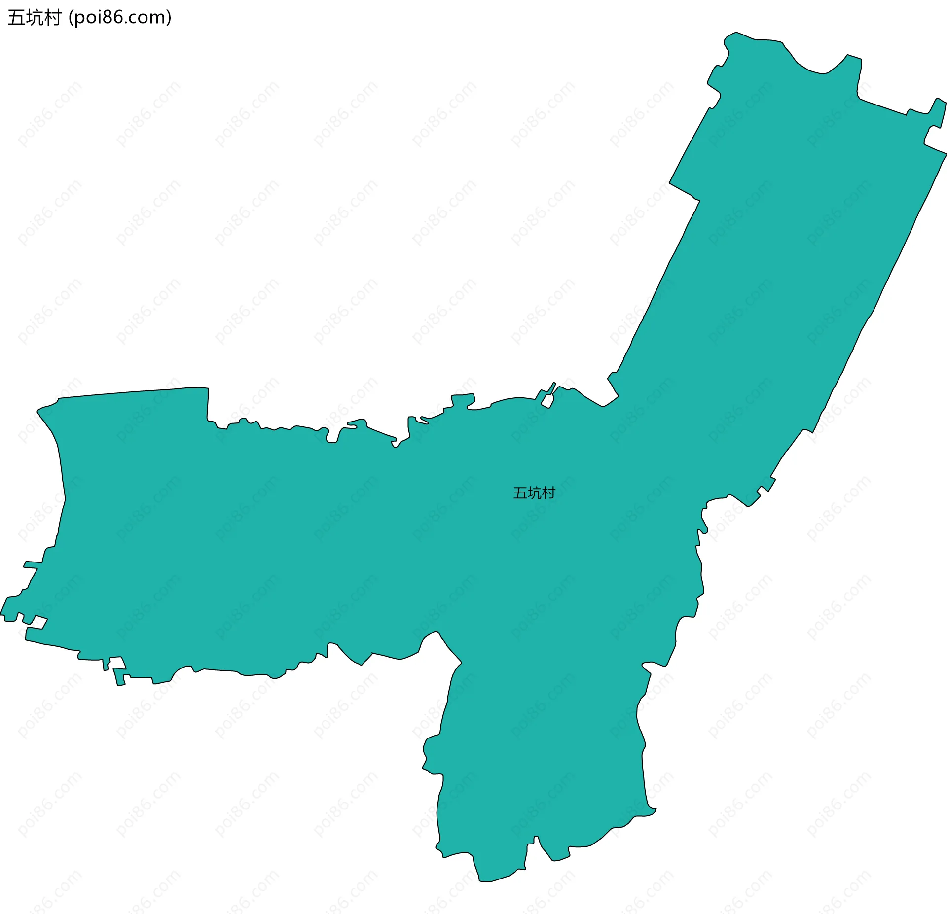 五坑村边界地图
