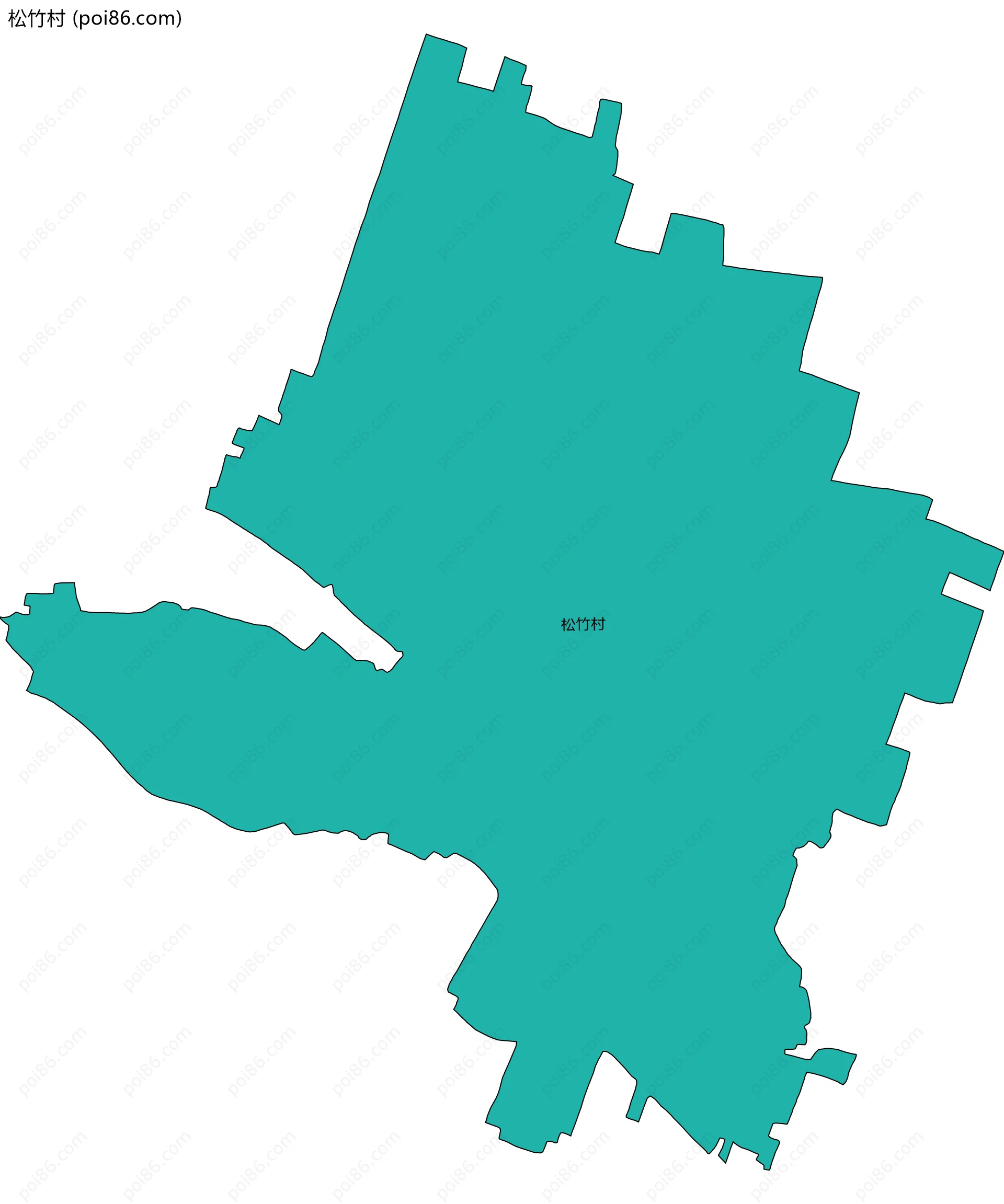 松竹村边界地图