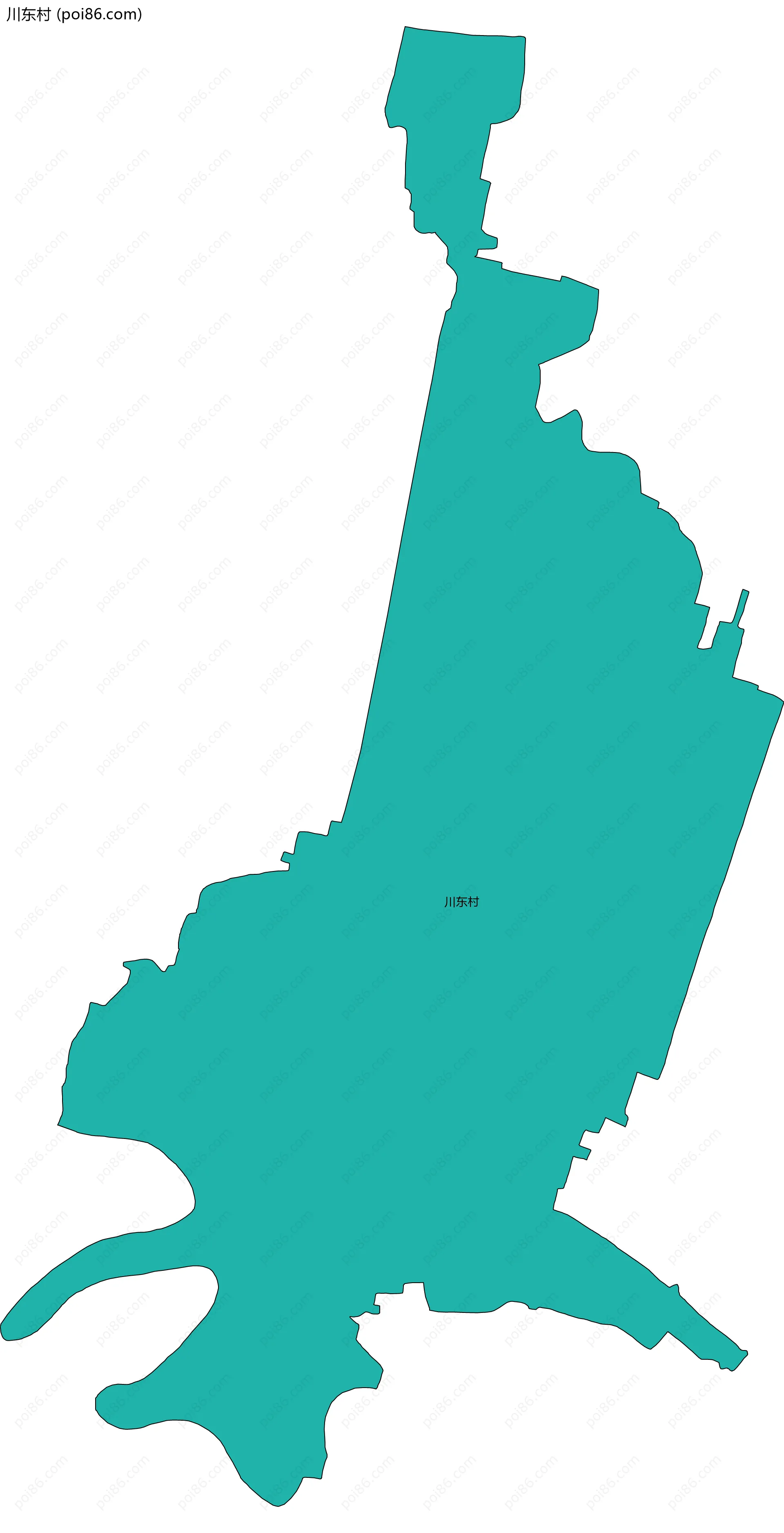 川东村边界地图