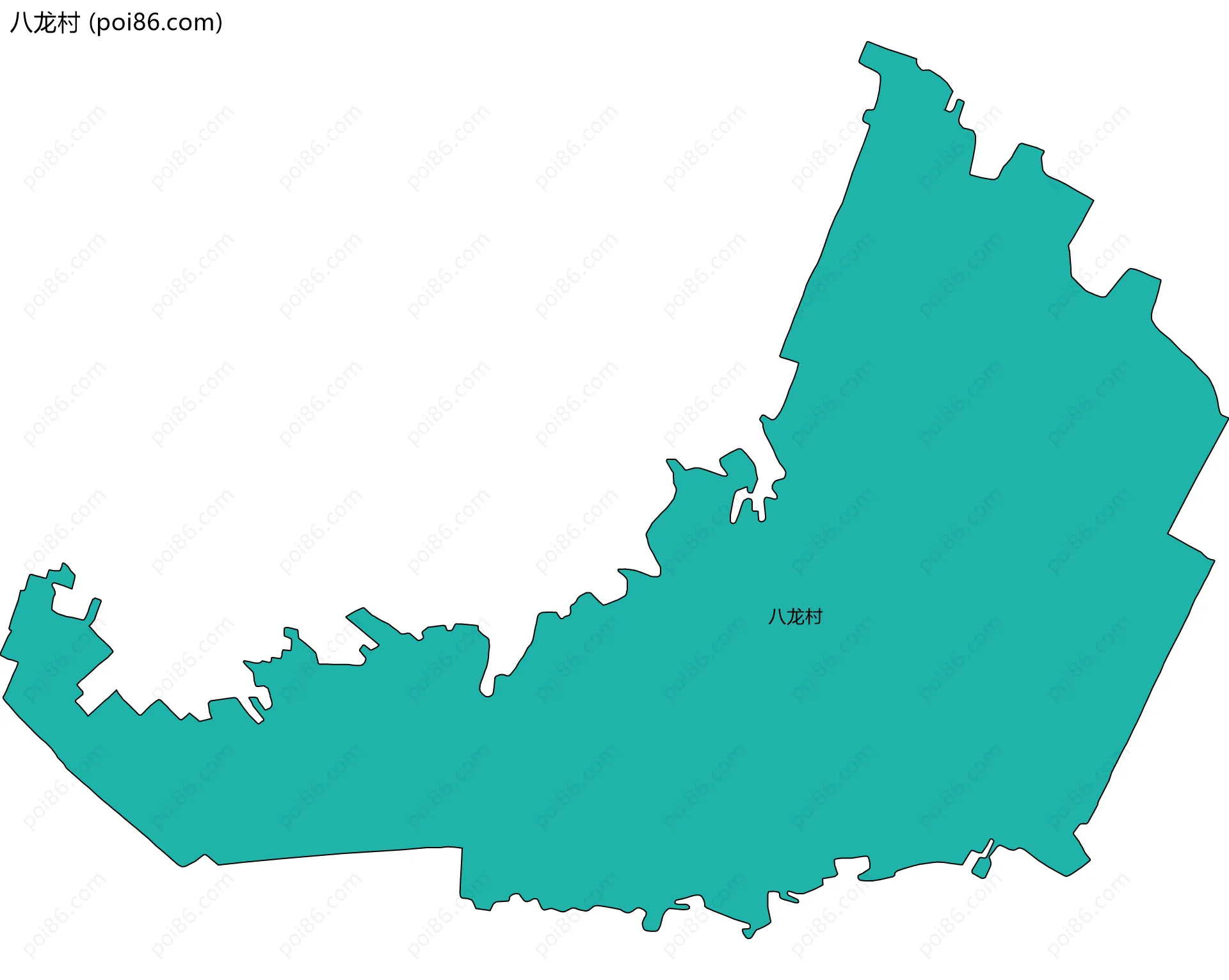 八龙村边界地图