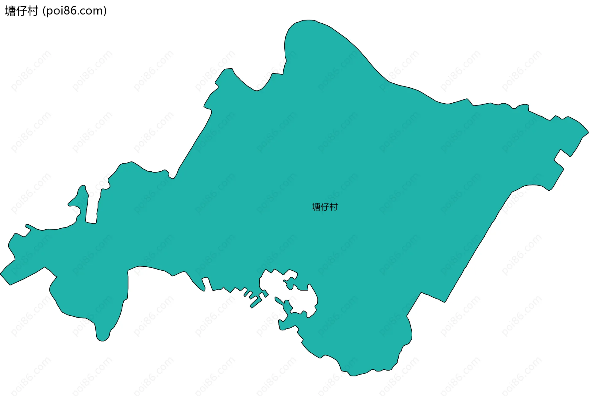 塘仔村边界地图