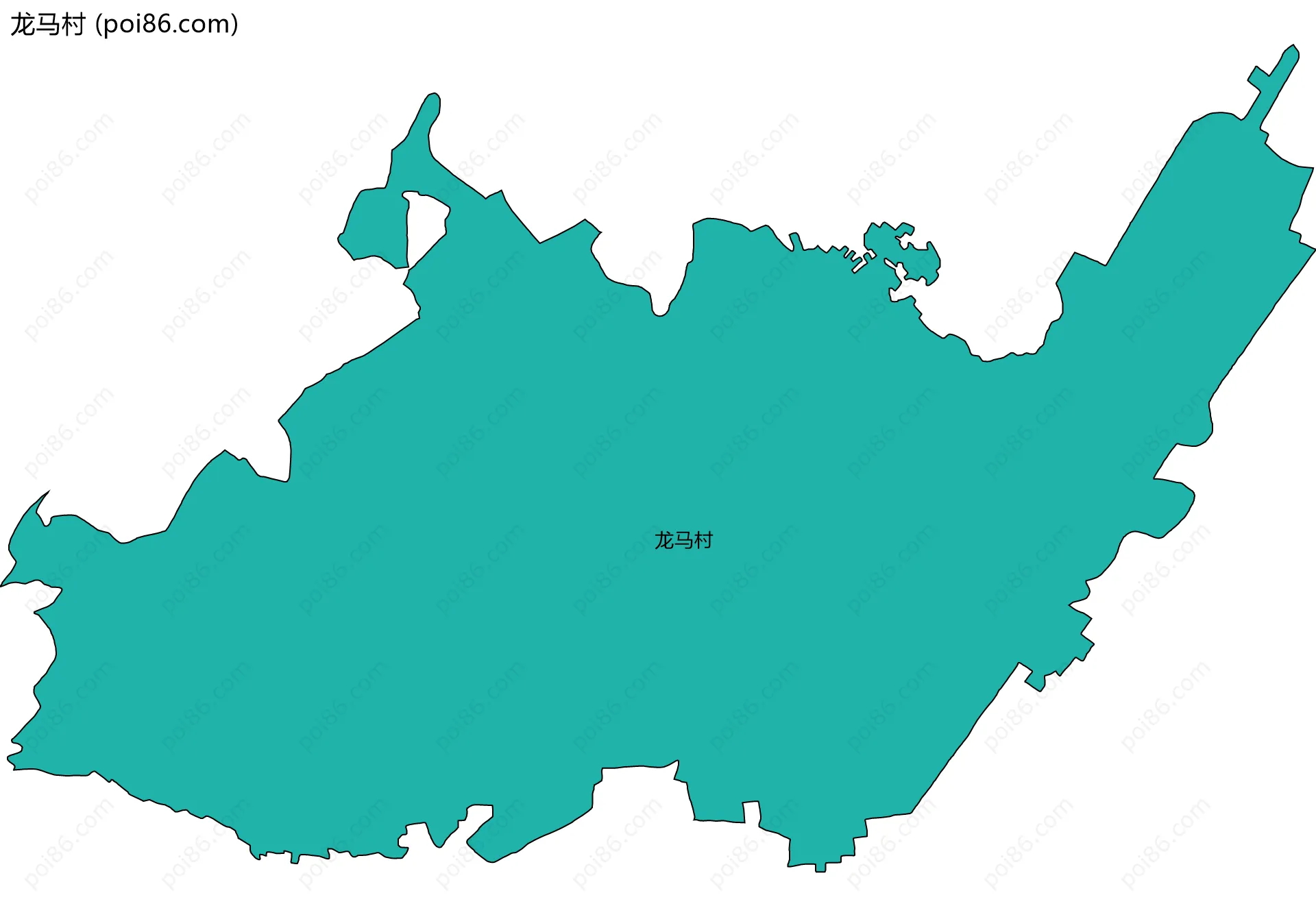 龙马村边界地图