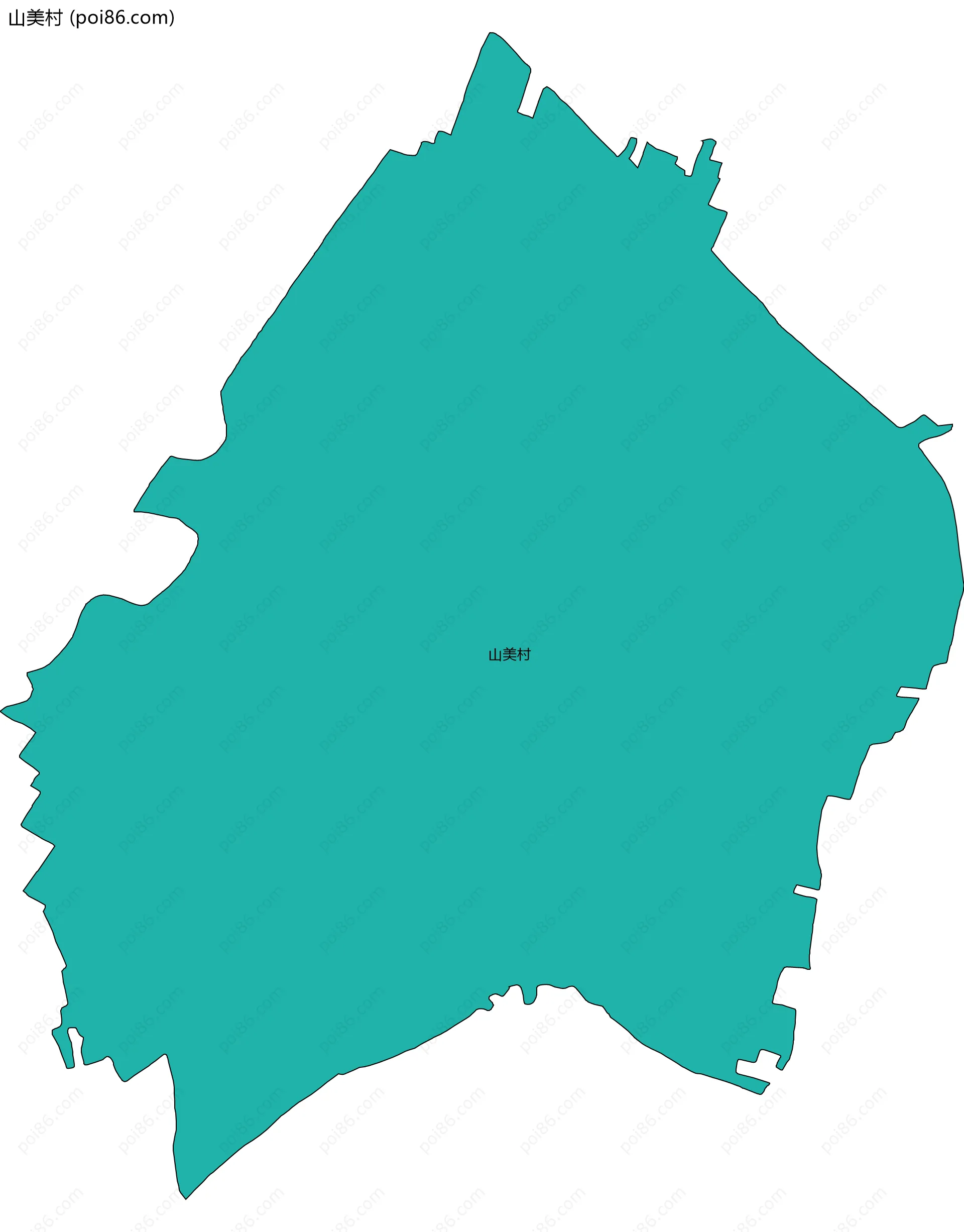 山美村边界地图