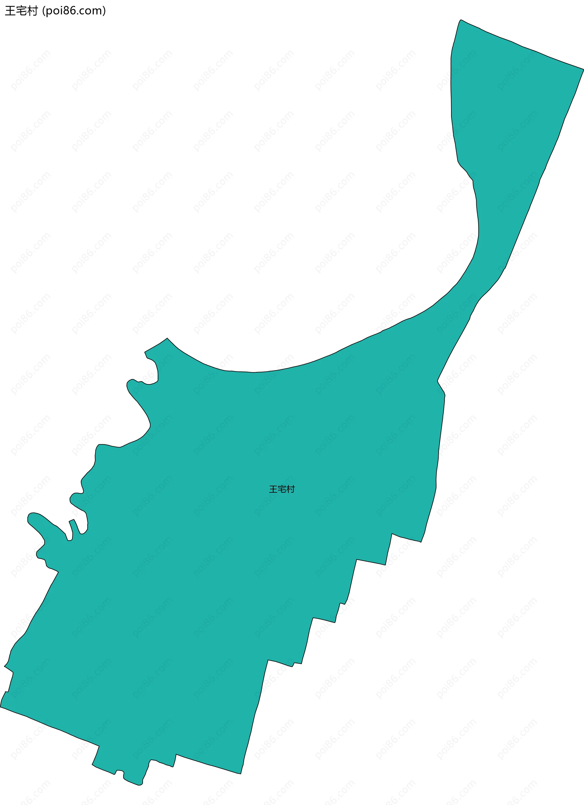 王宅村边界地图
