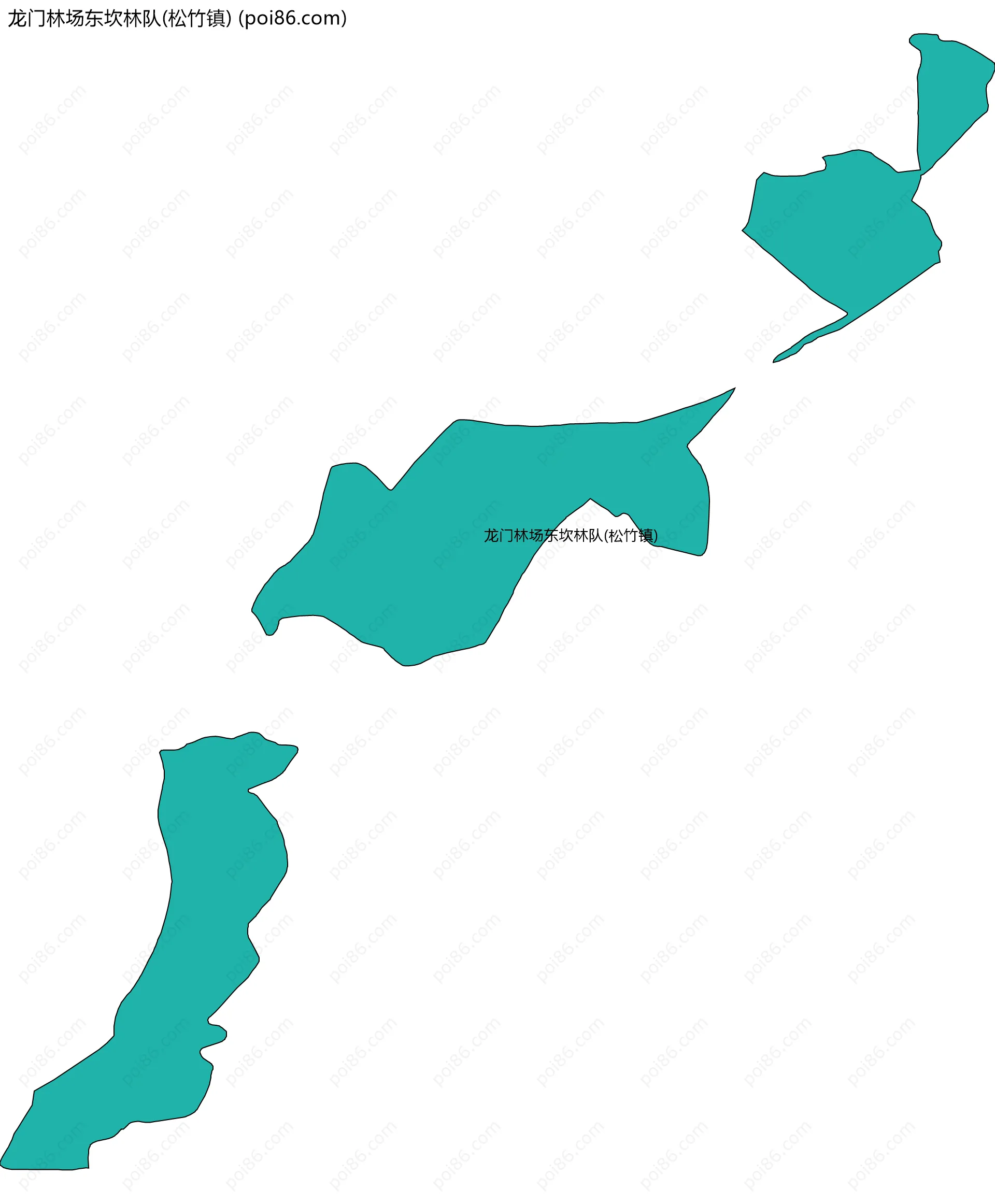 龙门林场东坎林队(松竹镇)边界地图