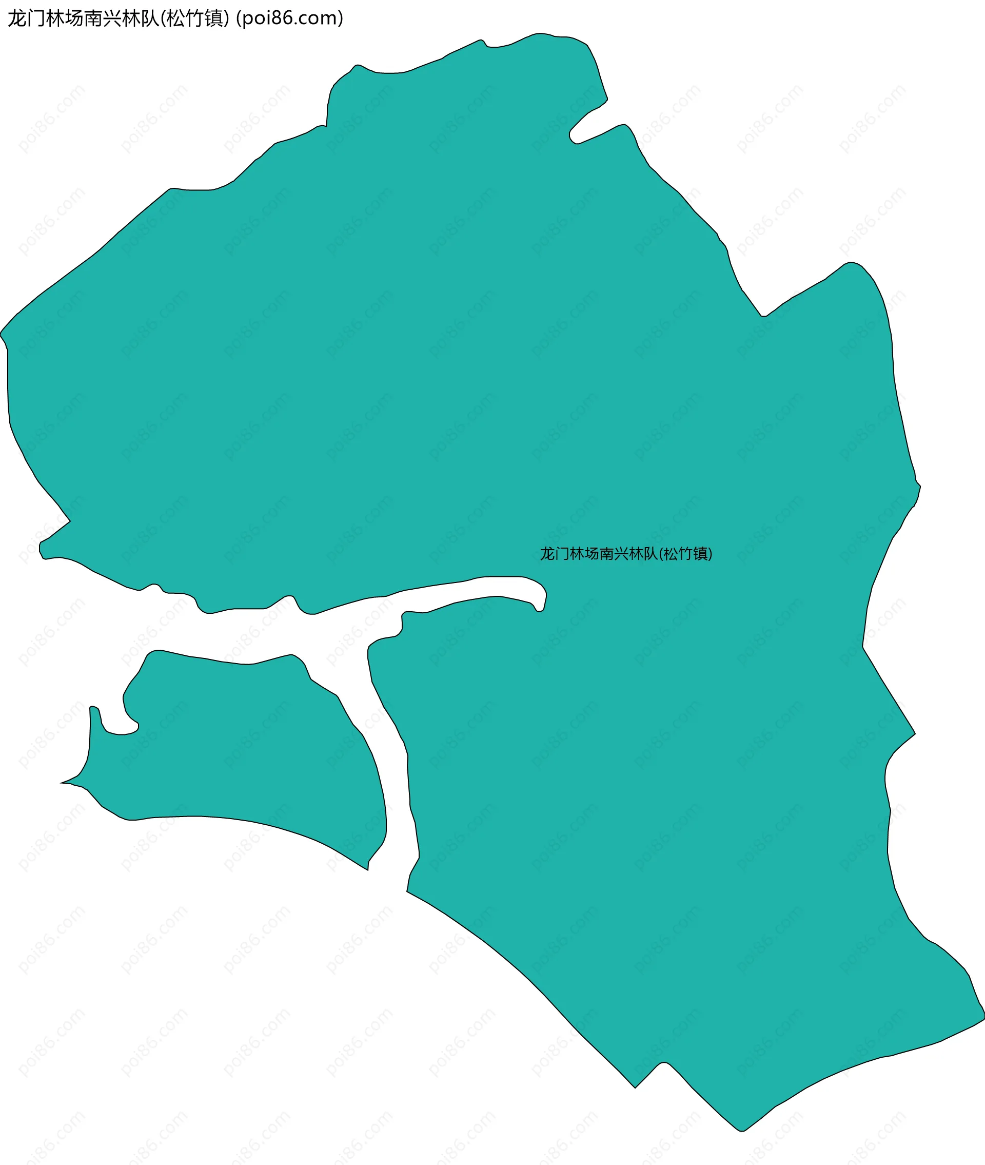 龙门林场南兴林队(松竹镇)边界地图