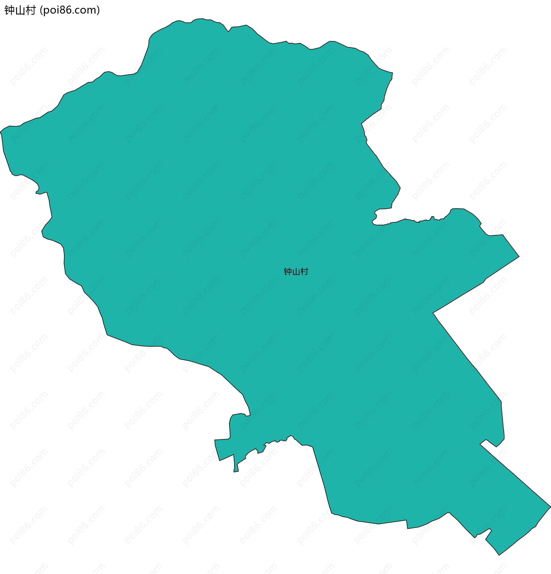 钟山村边界地图